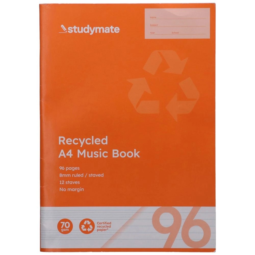 3 Studymate A4 Recycled Music Book 96 Page, 3 of 4