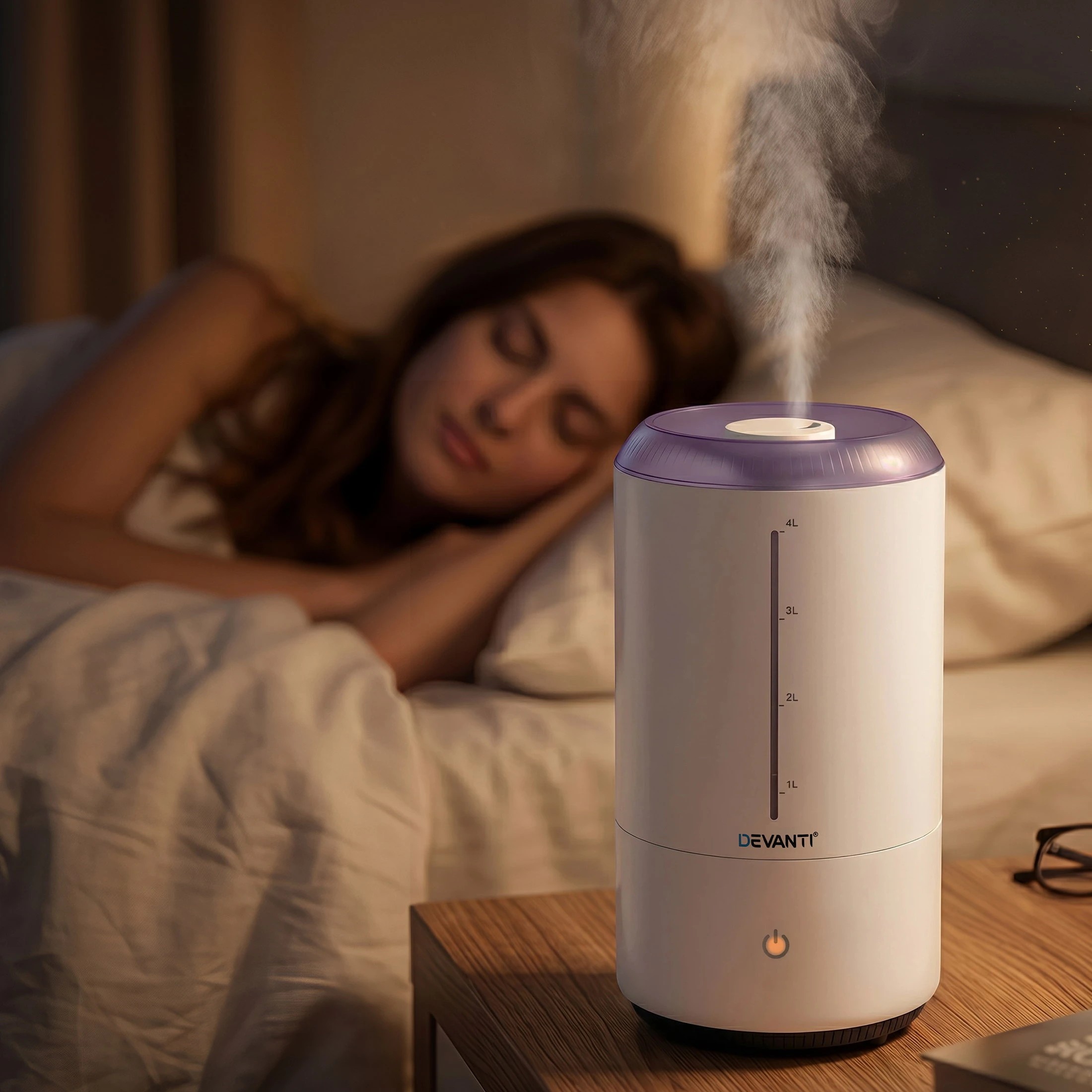 6 Devanti 4L Ultrasonic Humidifier and Diffuser - White, 6 of 9