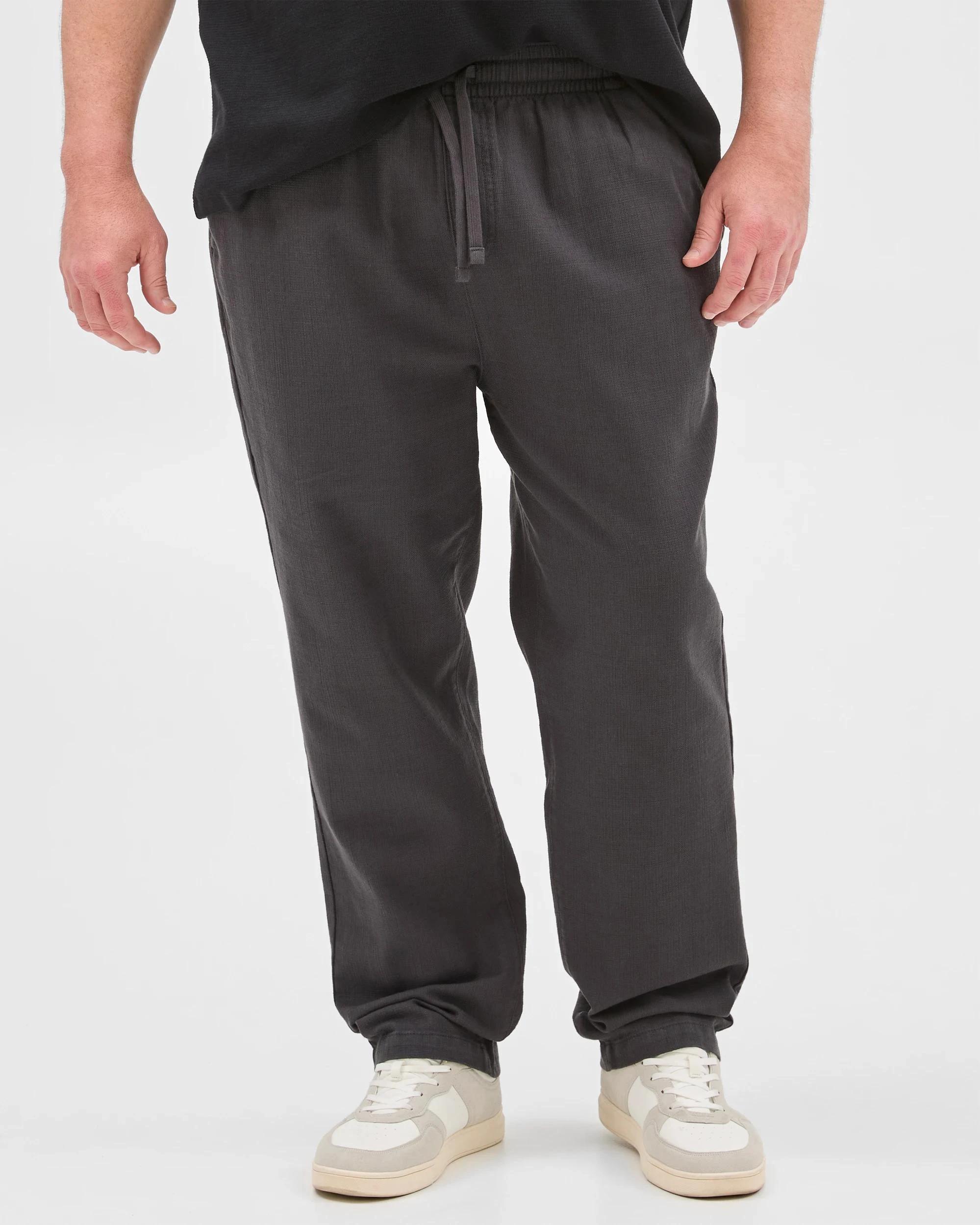 3 Target Plus Size Australian Cotton Textured Pants BROWN, 3 of 5