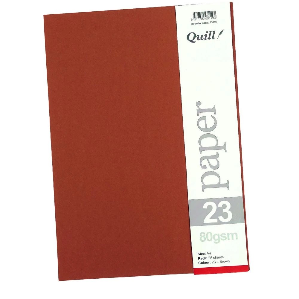 4 Quill A4 80gsm Paper Brown 25 Pack, 4 of 4