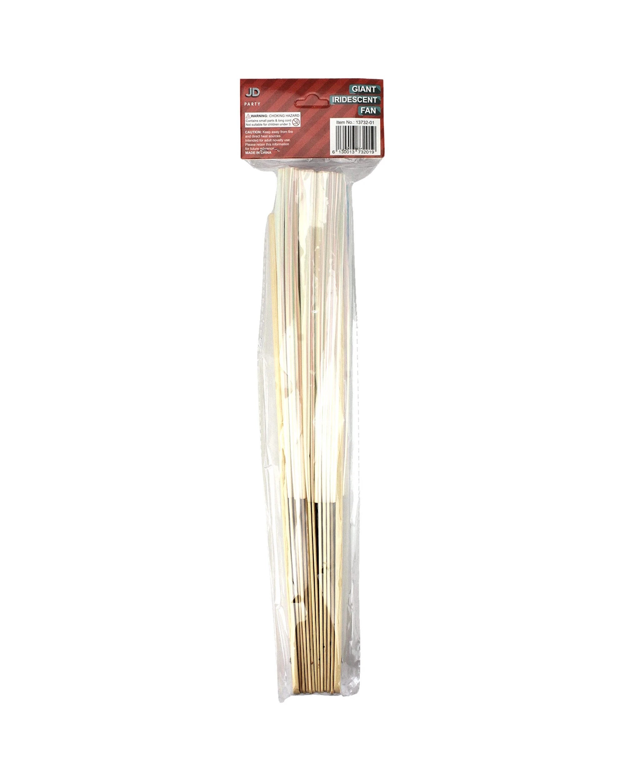 5 JD Party Giant Hand Held Fan 63cm - One Size - Metallic, 5 of 5