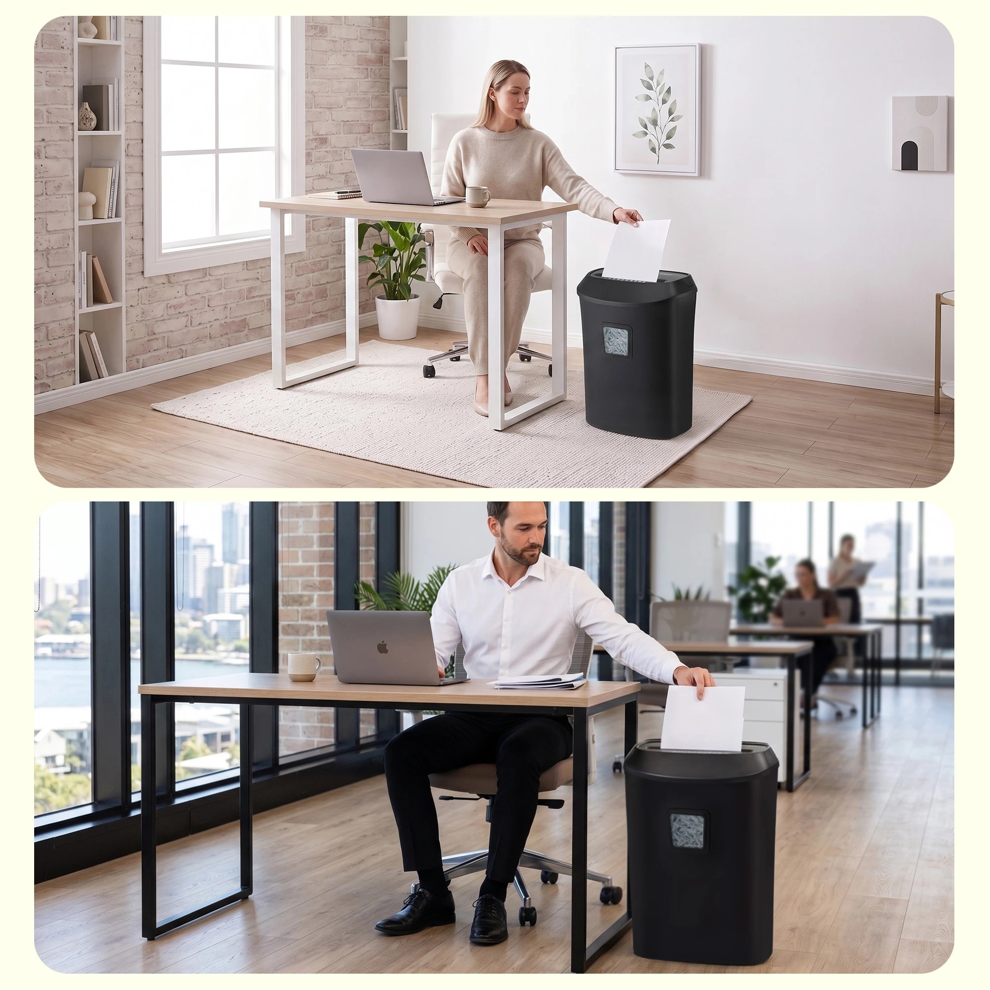 9 Devanti 25L Paper Shredder 14 Sheet P4 Cross Cut for Home Office - Black, 9 of 10