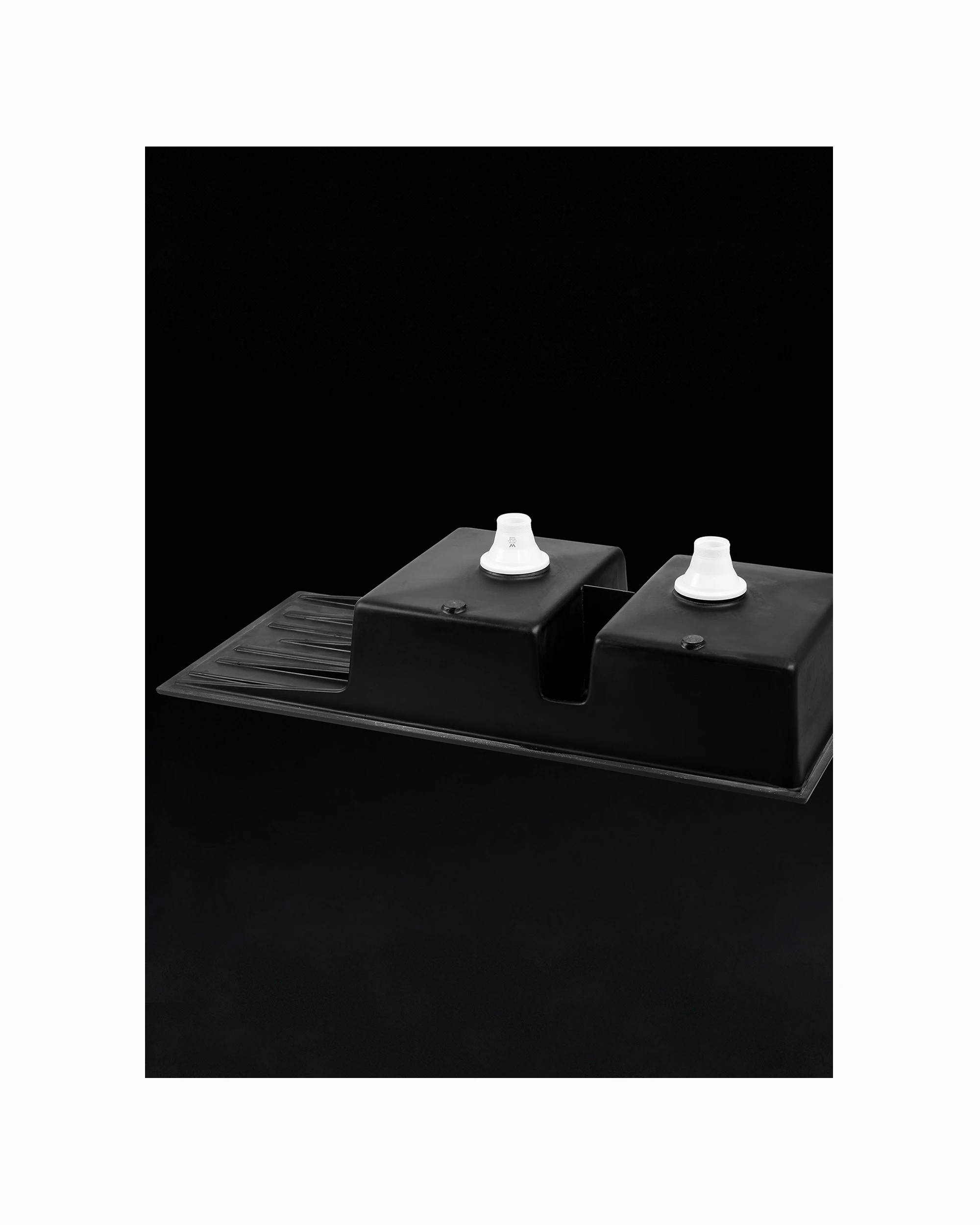 5 Cefito Kitchen Sink 116x50cm Granite Stone Sink Double Bowl - Black, 5 of 6