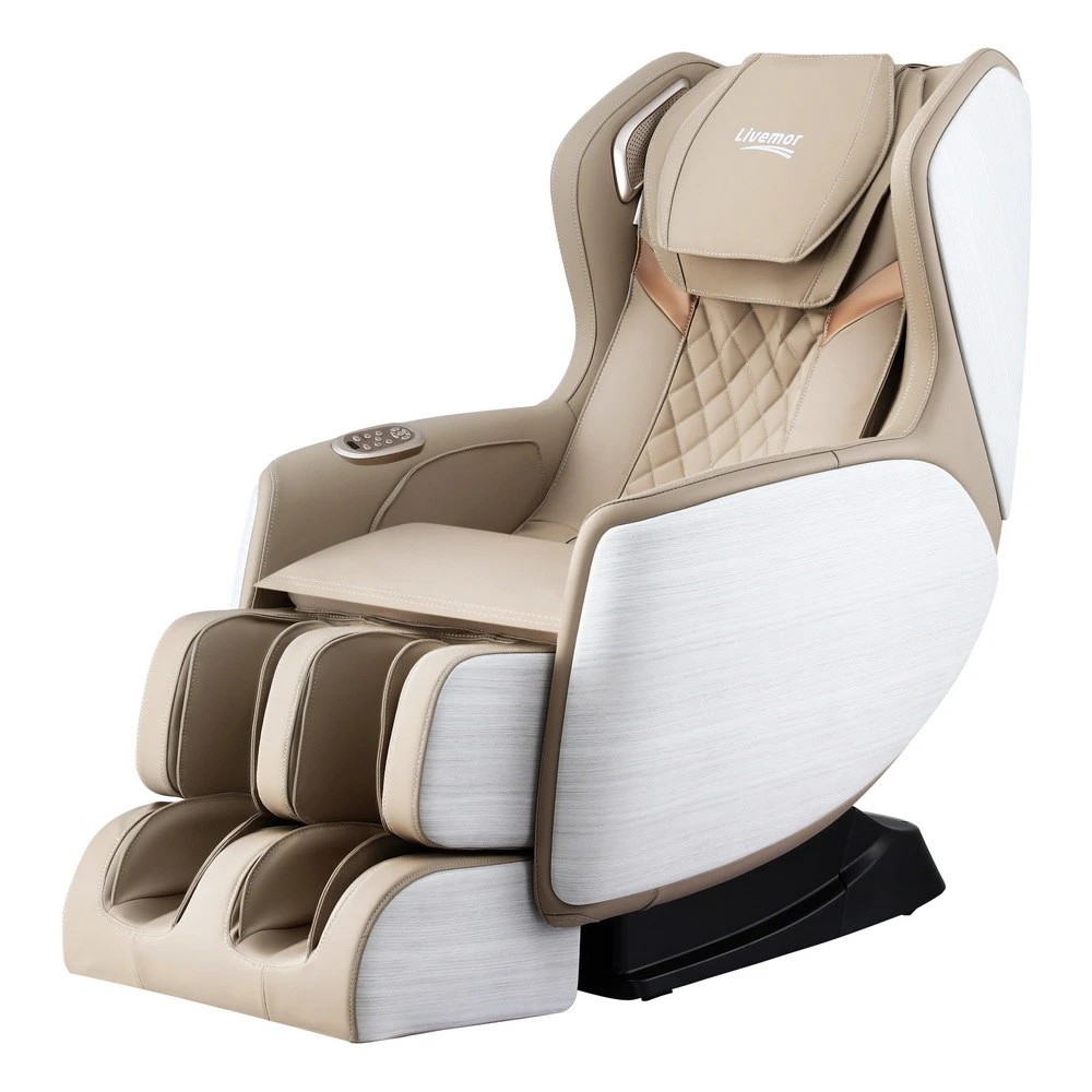 1 Livemor Massage Chair Electric Recliner Home Massager 3D OLIN - Beige, 1 of 9