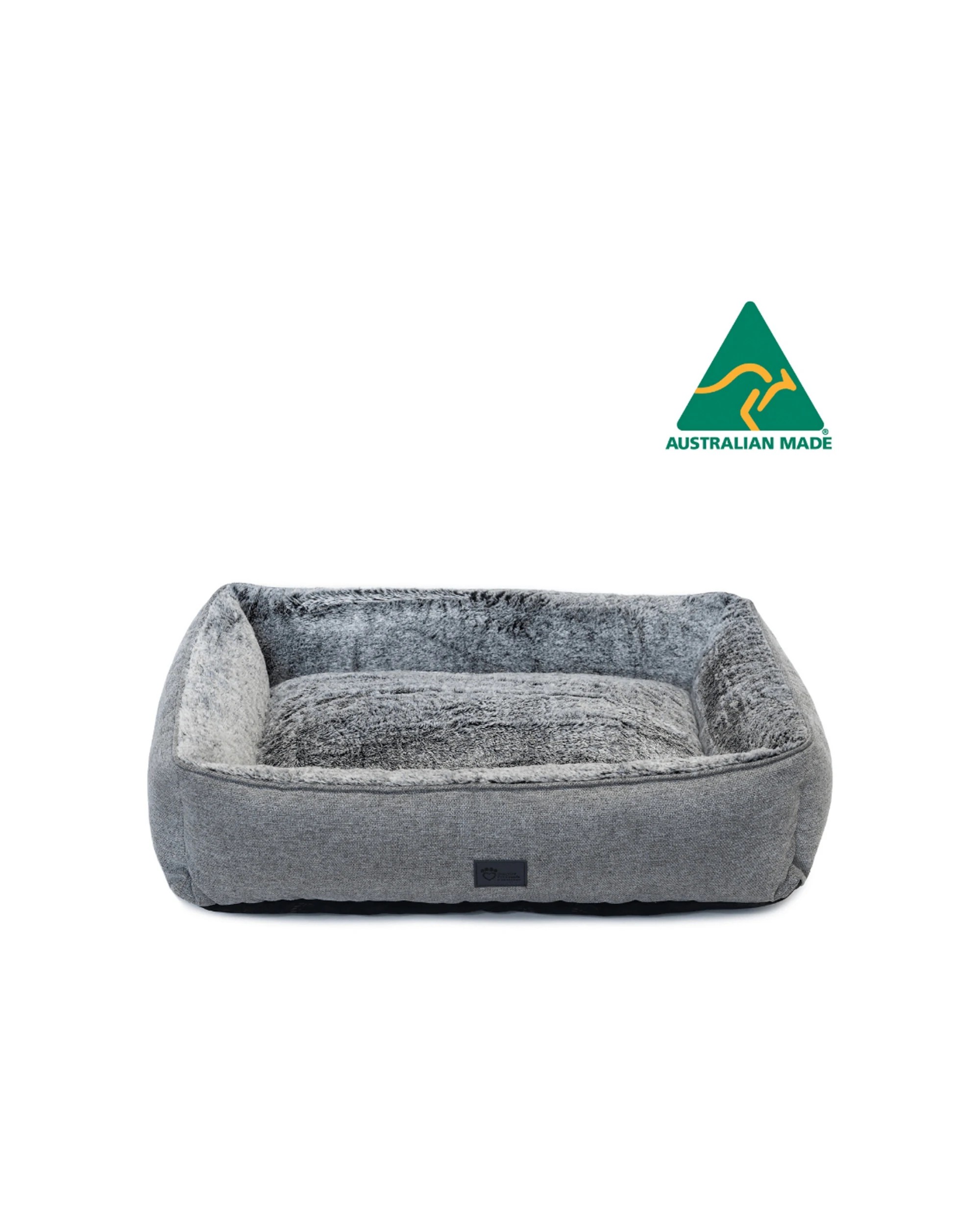 2 Superior Pet Goods Dog Bed 116cm Lounger Artic Faux Fur Large Grey - Grey, 2 of 3