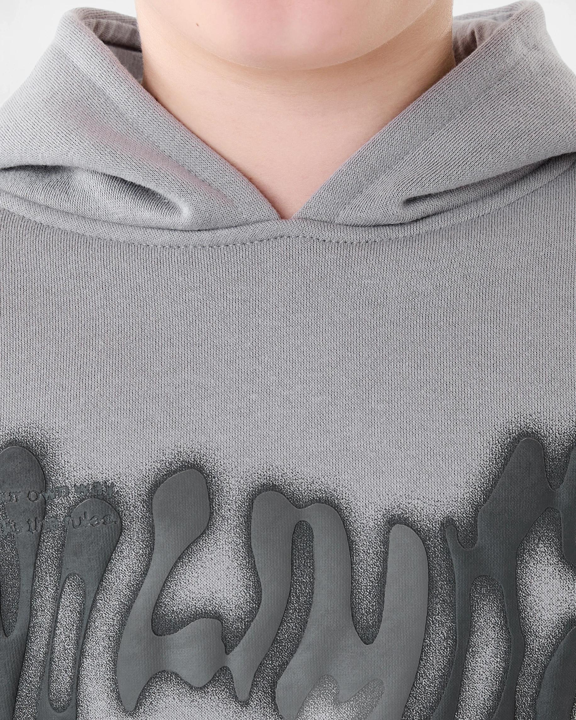 4 Oversized Print Hoodie Gry Slogan, 4 of 8