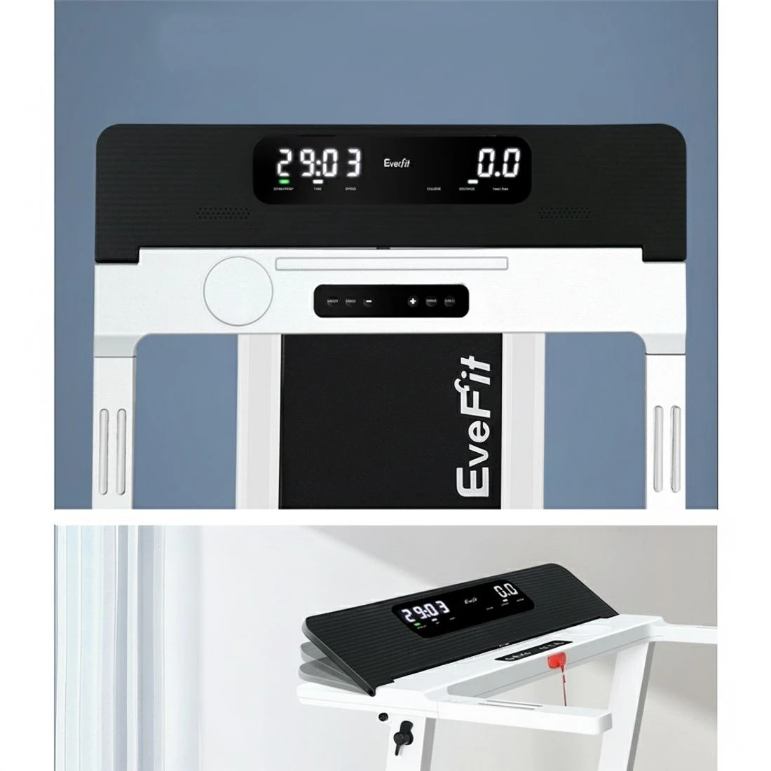 5 Everfit Treadmill Electric Home Gym Fitness Exercise Fully Foldable 450mm - White, 5 of 7