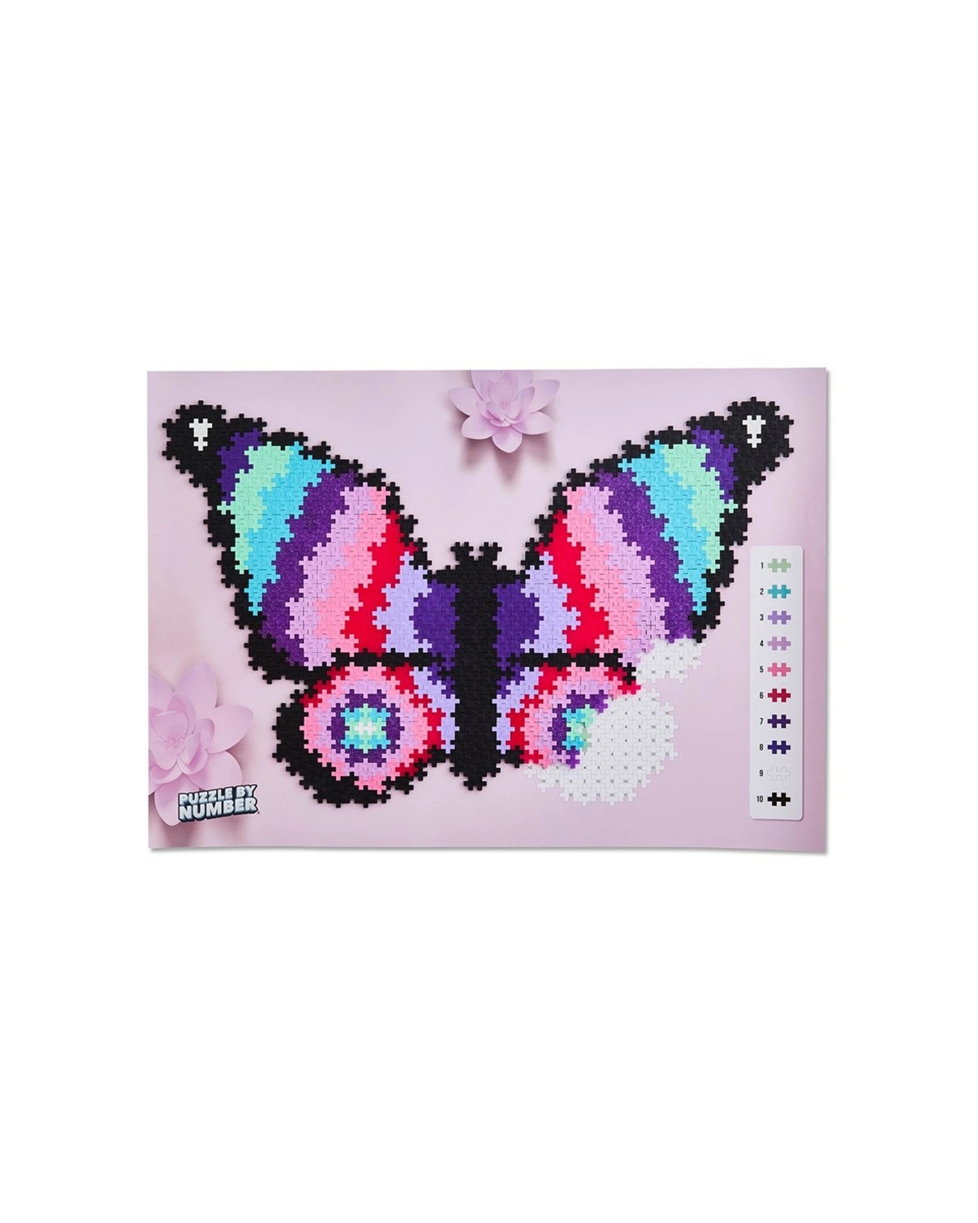 2 Plus-Plus 800pc Puzzle by Number Butterfly Build Create Kids Creative Toy, 2 of 3