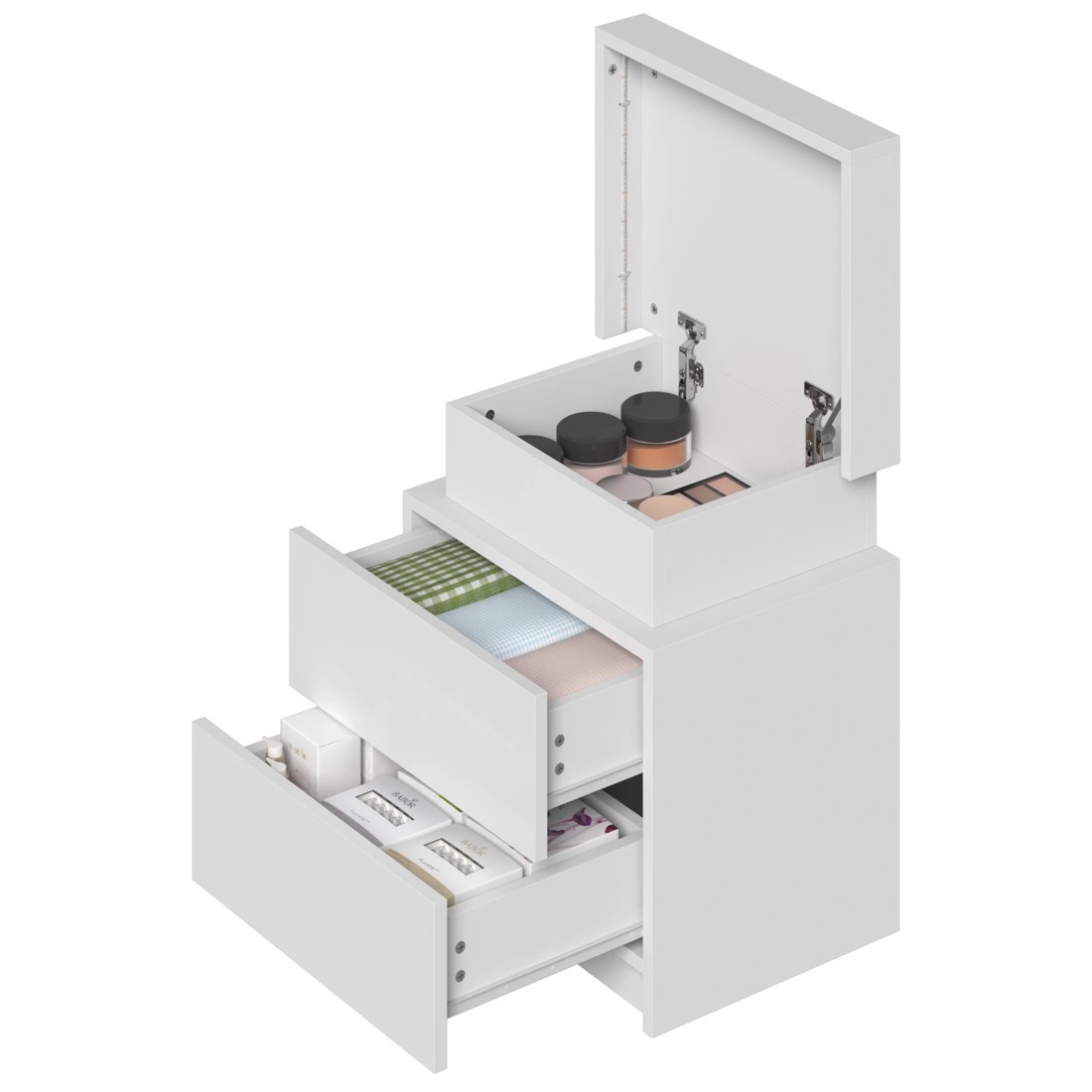 4 Advwin Led Bedside Table Set Of 2 Lift Up Nightstand 2 Drawers, 4 of 10