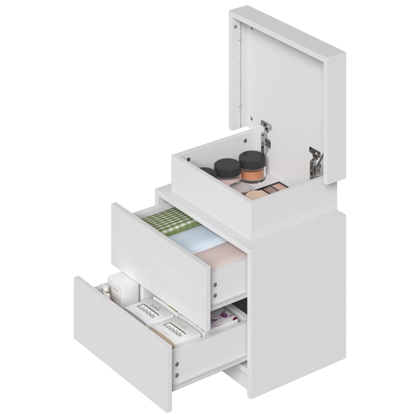 4 Advwin Led Bedside Table Set Of 2 Lift Up Nightstand 2 Drawers, 4 of 9