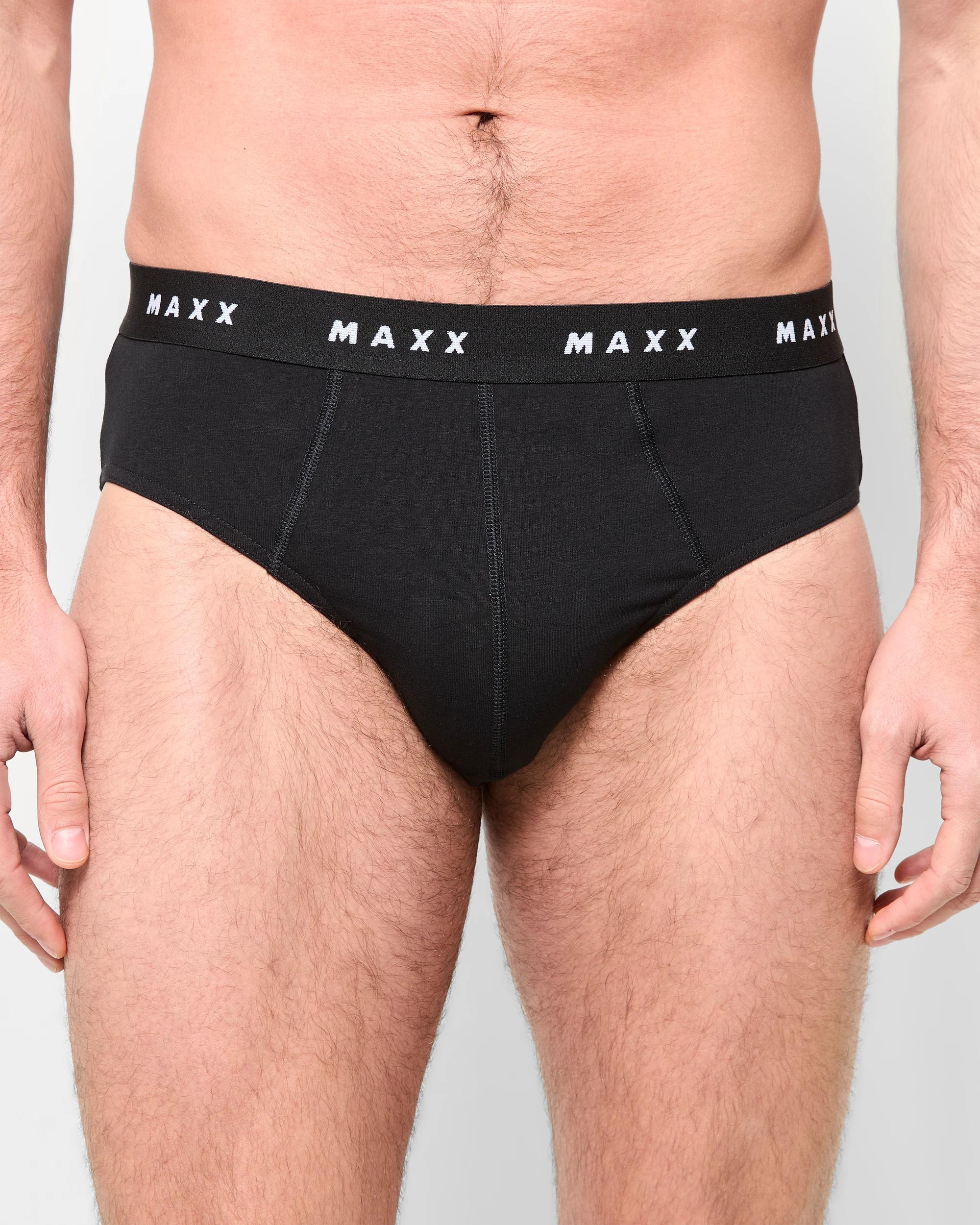 2 Mens Australian Cotton Blend Hipster Briefs 7 Pack - Maxx BLACK, 2 of 5
