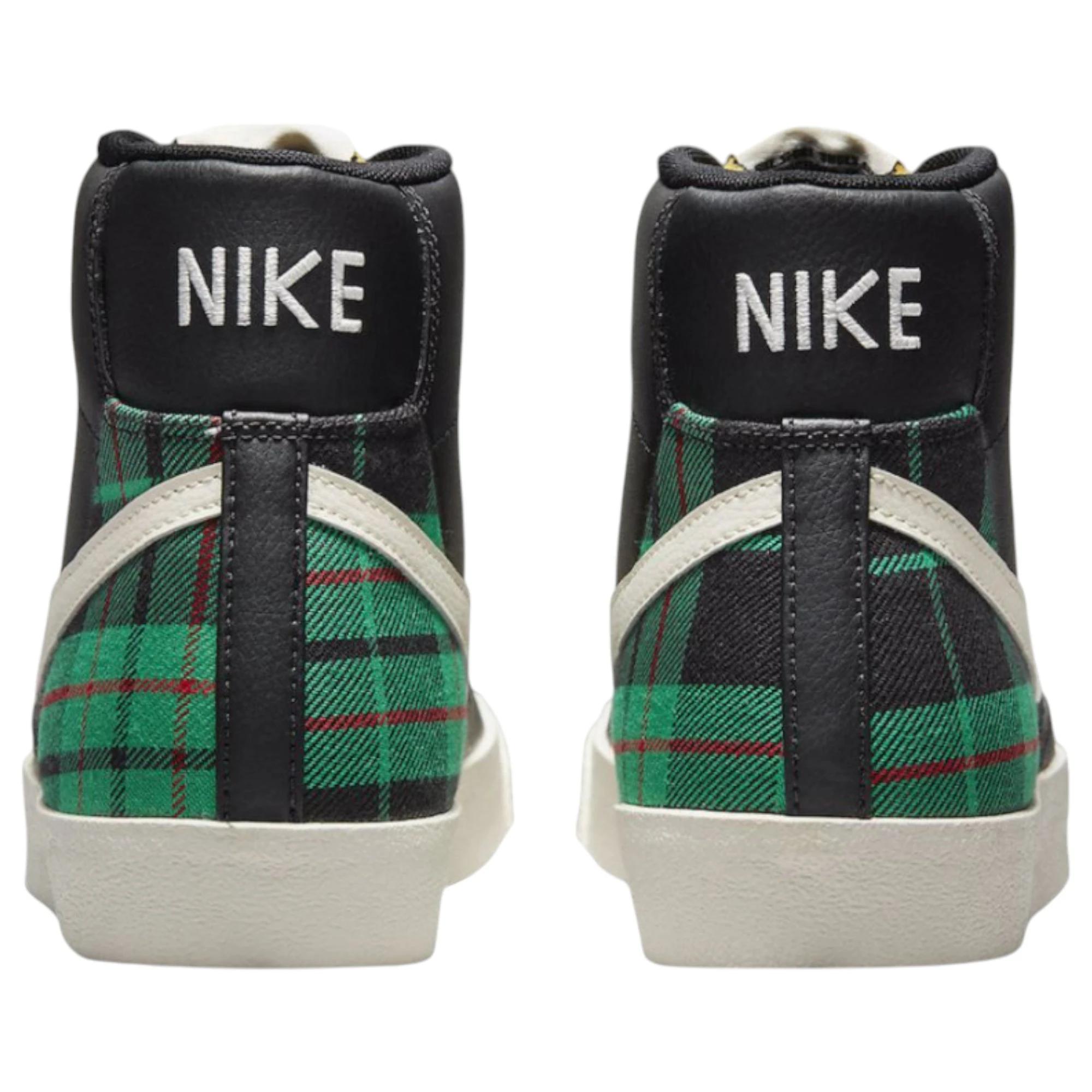 6 Nike Mens Blazer Mid 77 Black/ Green Athletic Shoes BLACK/GREEN, 6 of 6