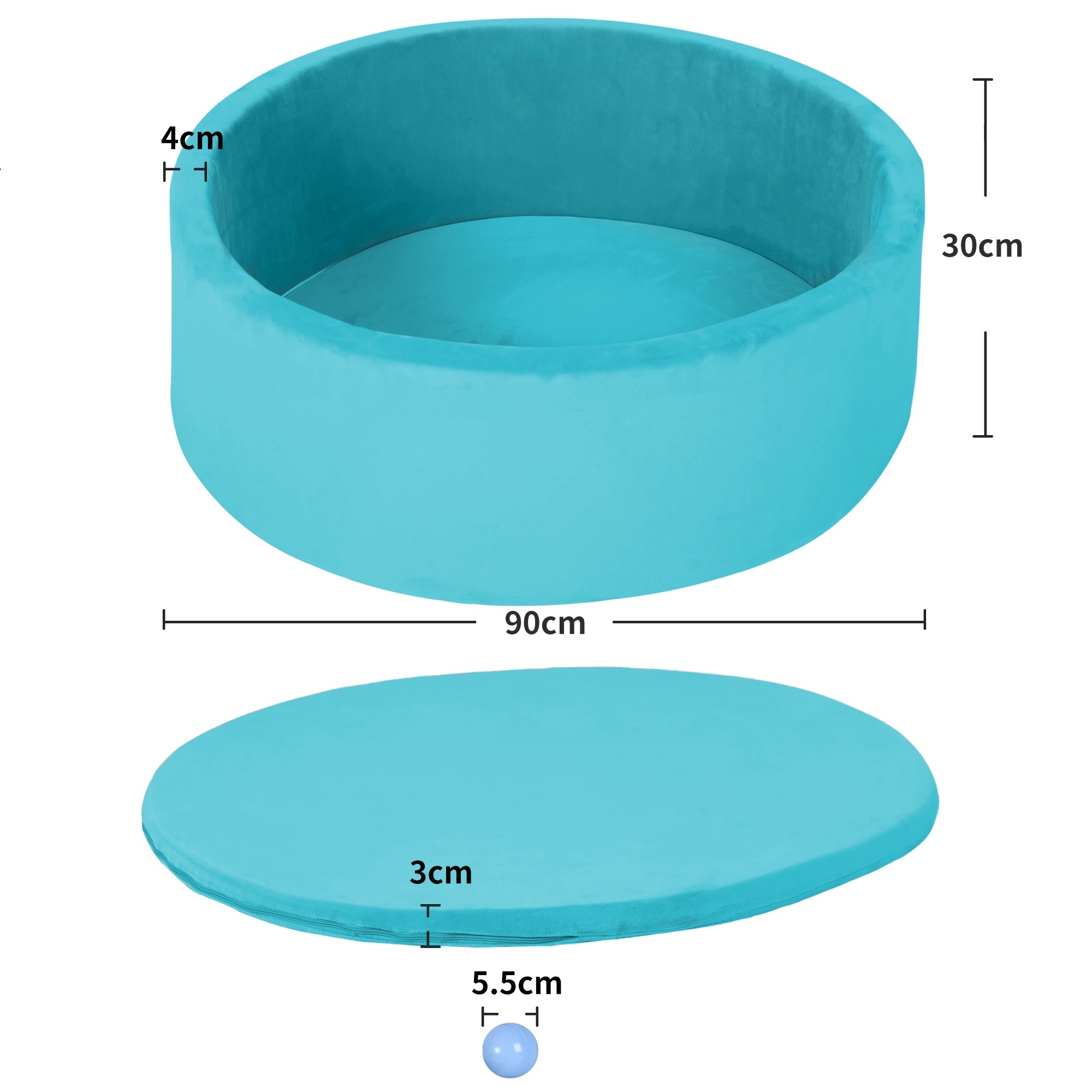 3 Bopeep Ball Pit with 200 Balls - Blue, 3 of 6