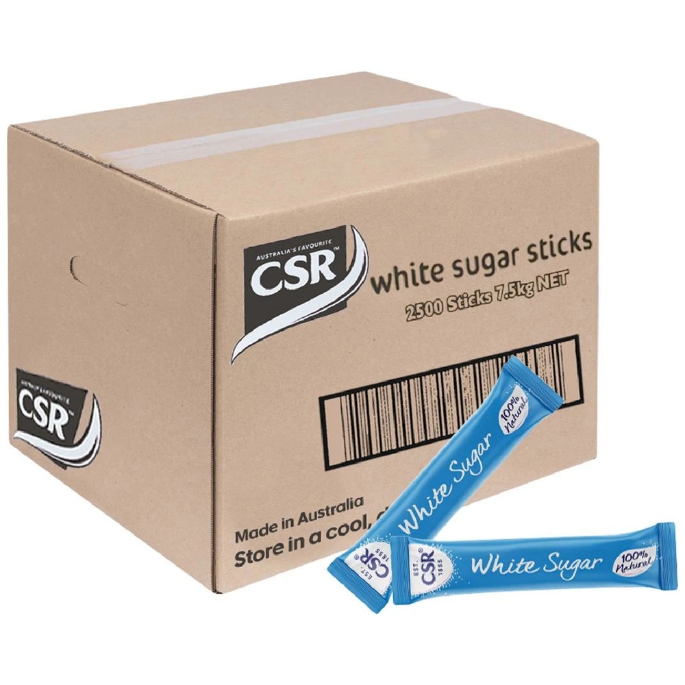 1 CSR White Sugar Stick 3g 2500 Pack, 1 of 3
