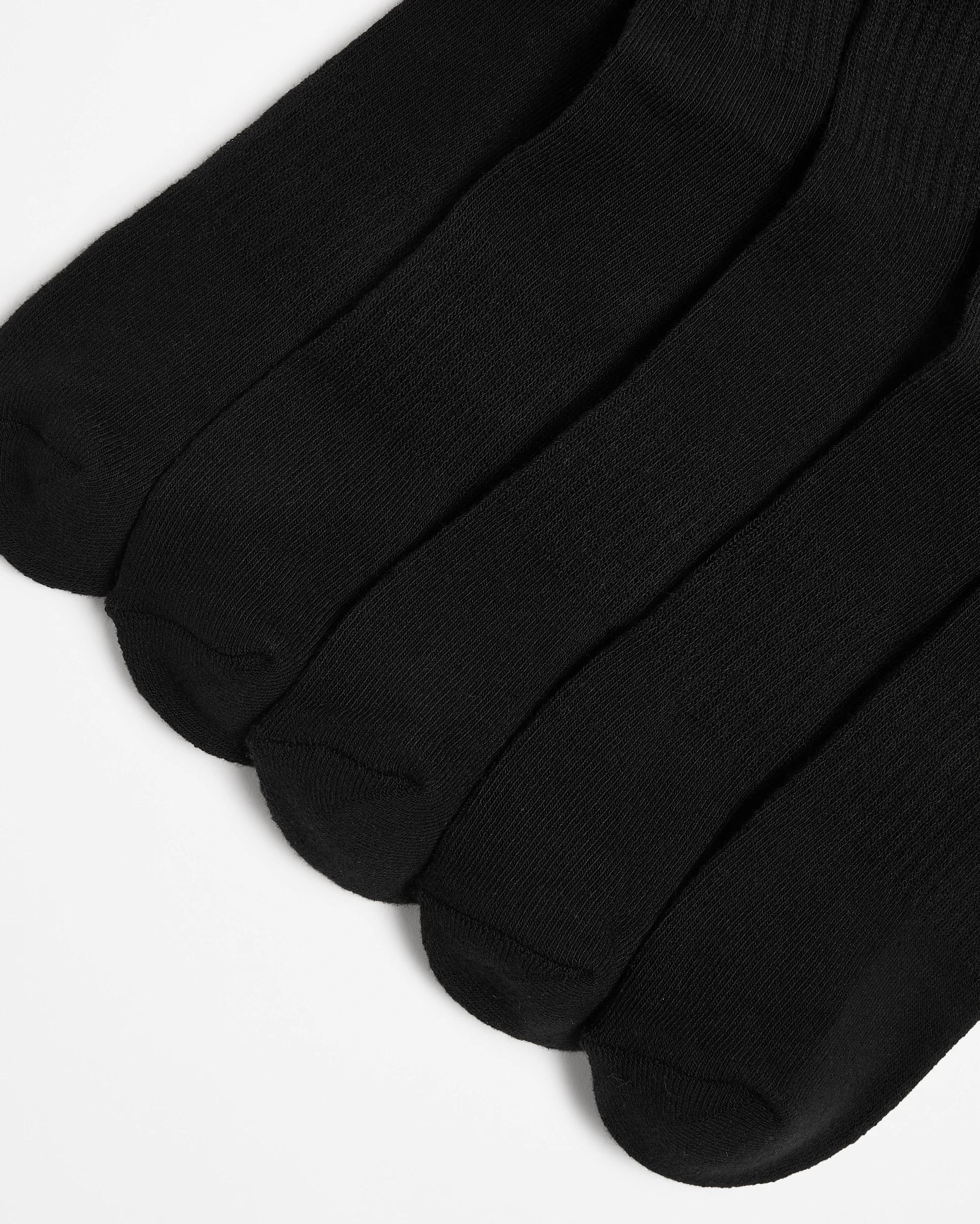 2 Australian Cotton Blend 5 Pack Sport Crew Cut Socks - Maxx BLACK, 2 of 3