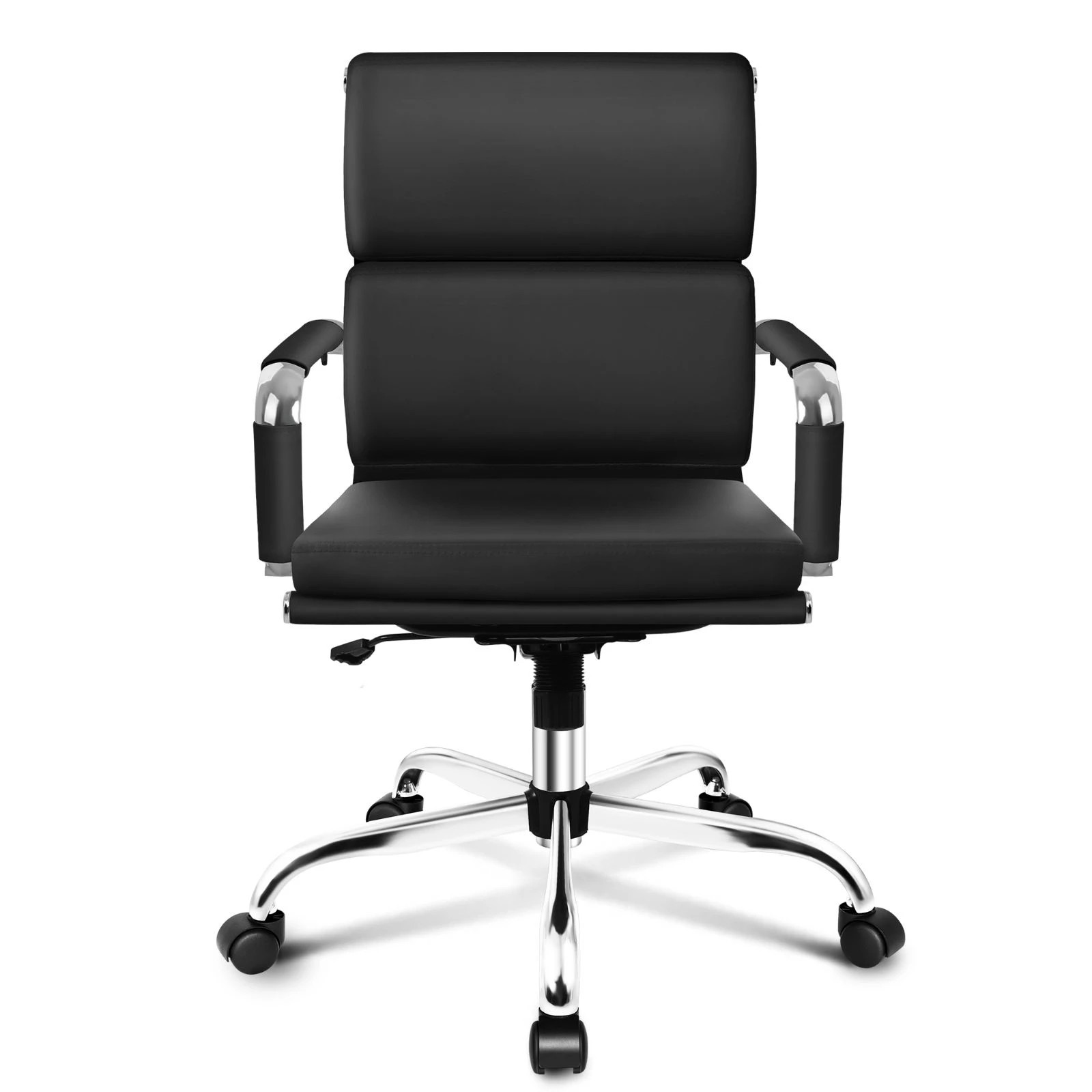 6 Alfordson Office Chair Ergonomic Paddings Executive Computer Work Seat Mid Back - Black, 6 of 10