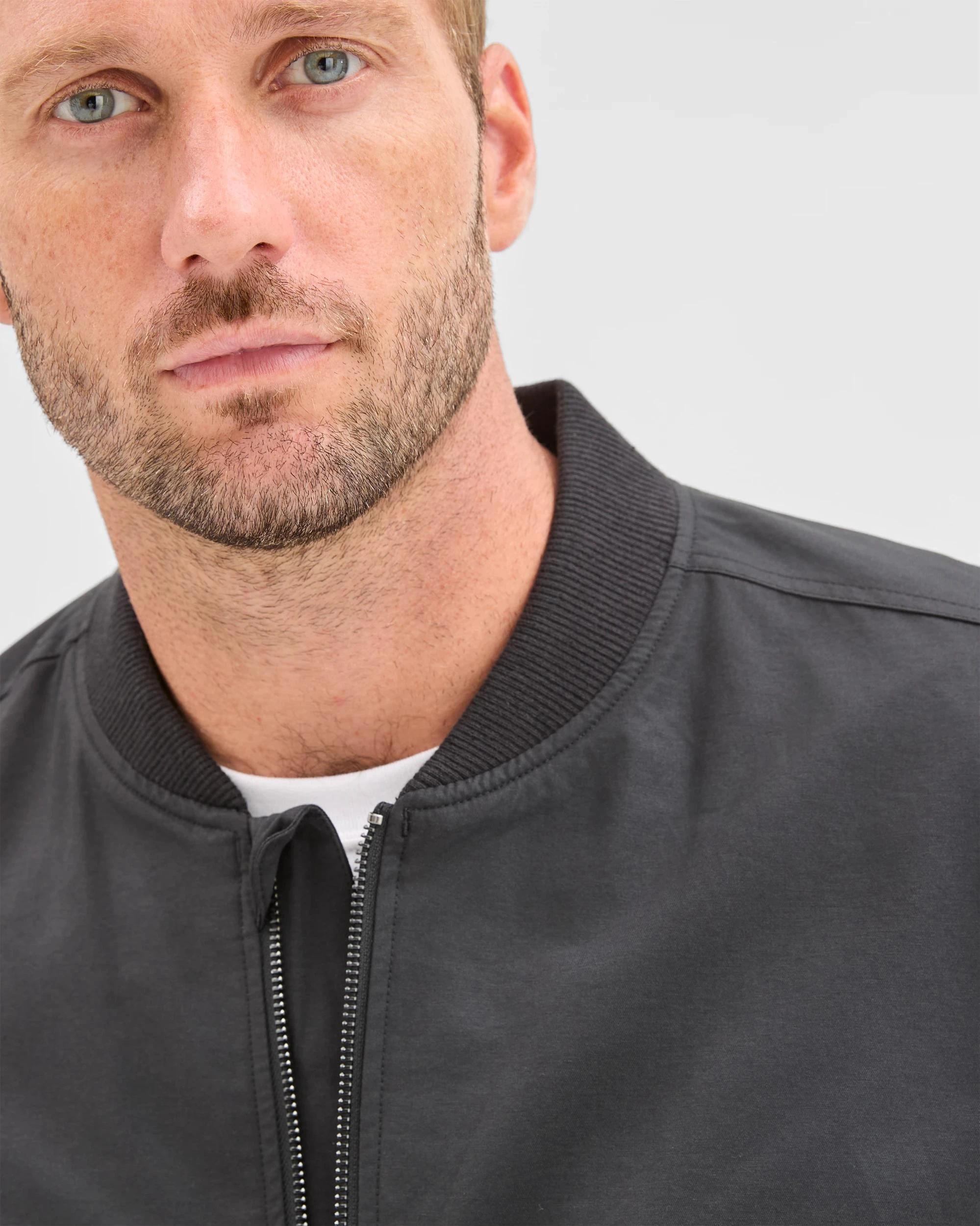 6 Target Man Australian Cotton Blend Bomber Jacket BLACK, 6 of 6