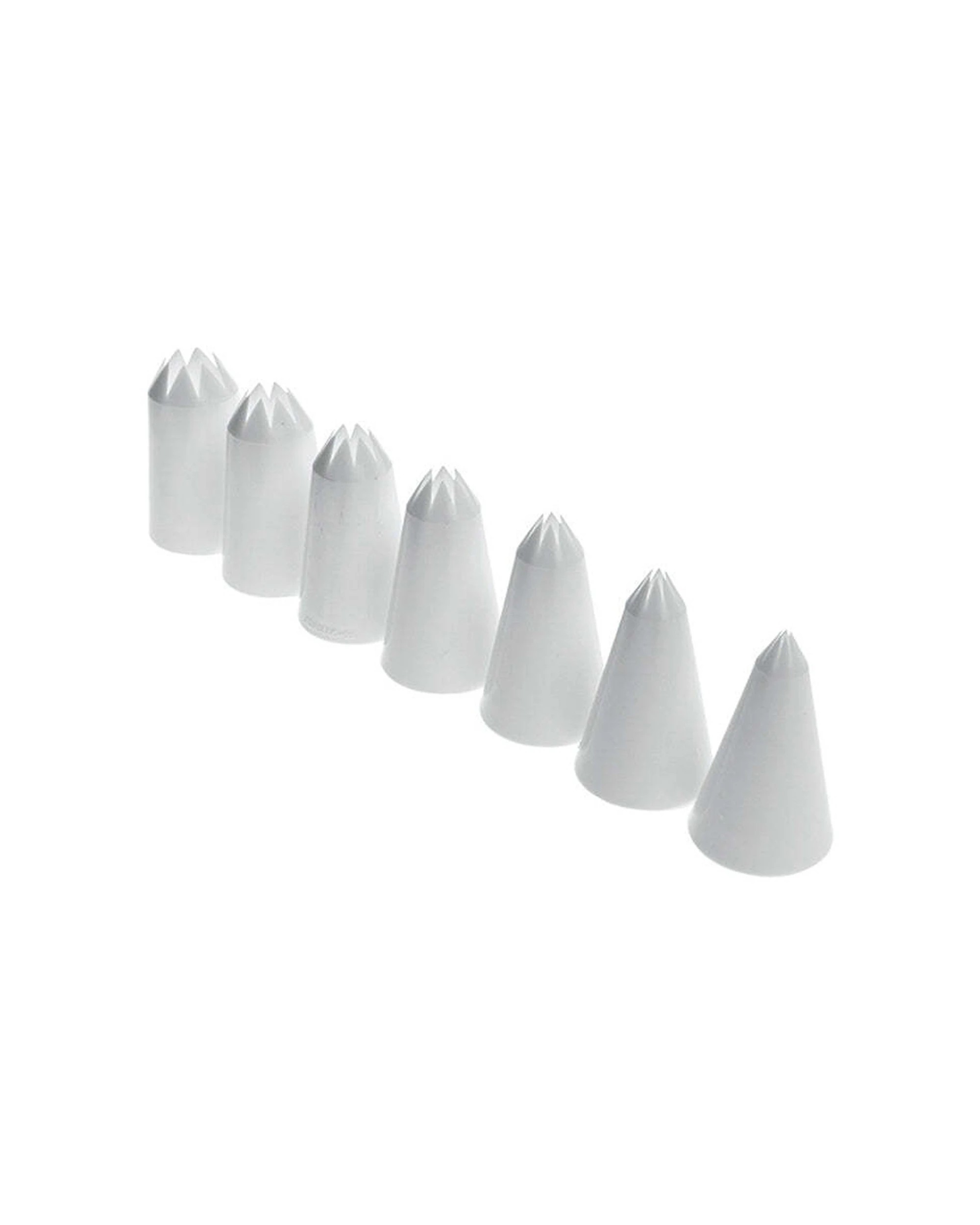 2 Mondo 7pc Star Piping Tip Decorating Nozzle Set Food Safe Plastic Varying Sizes - White, 2 of 3