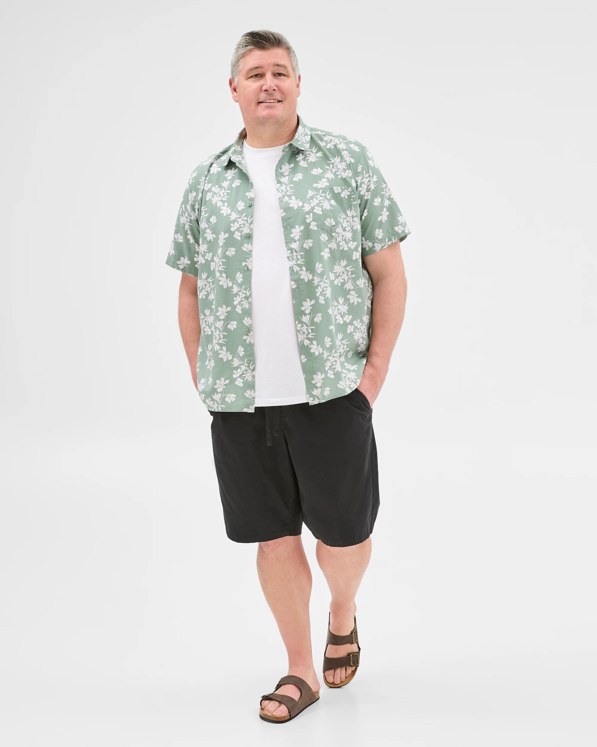 2 Target Plus Size Australian Cotton Blend Print Shirt SEA SPRAY, 2 of 6