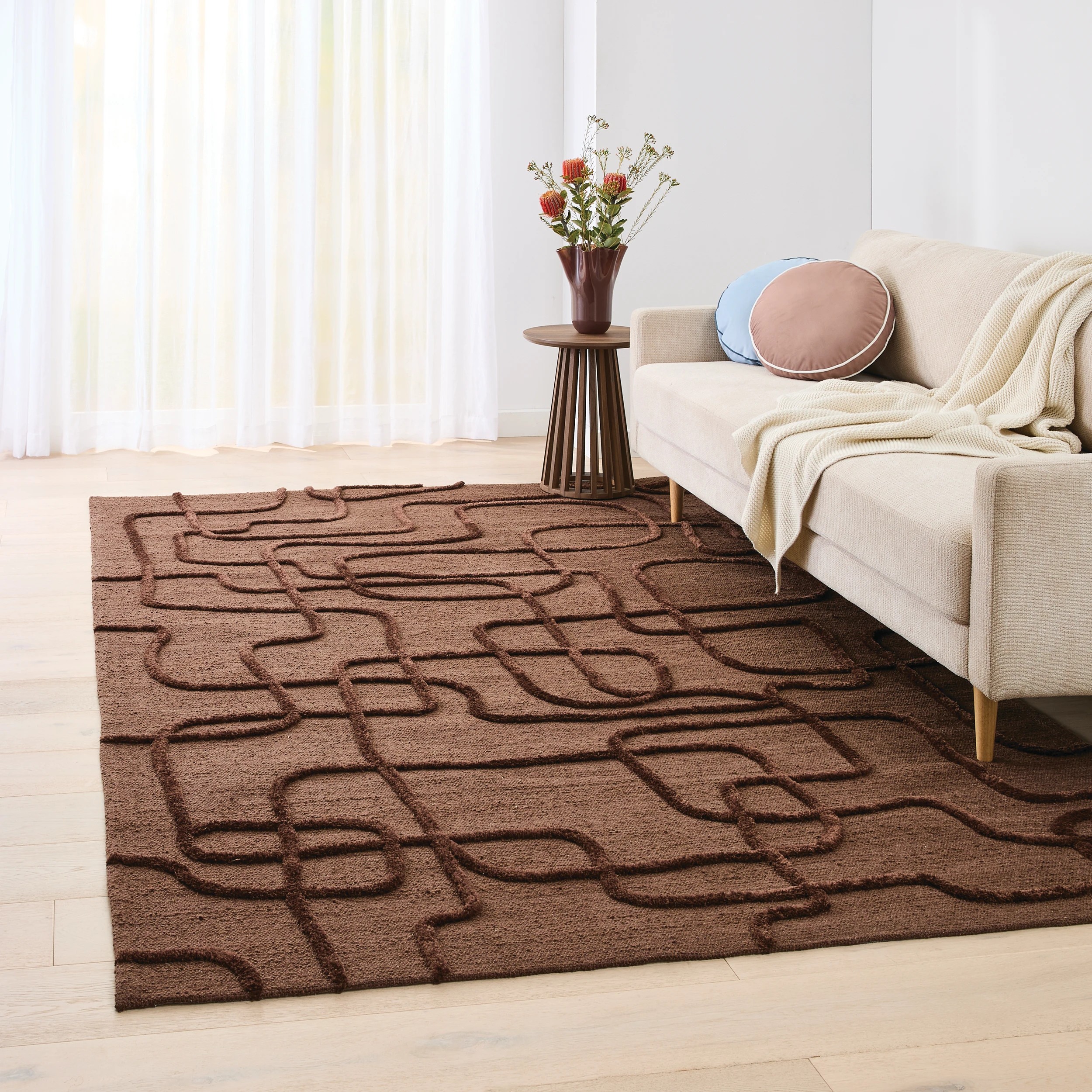 1 Leslie Loop Wool Blend Rug - Extra Large - 270cm x 180cm, 1 of 5
