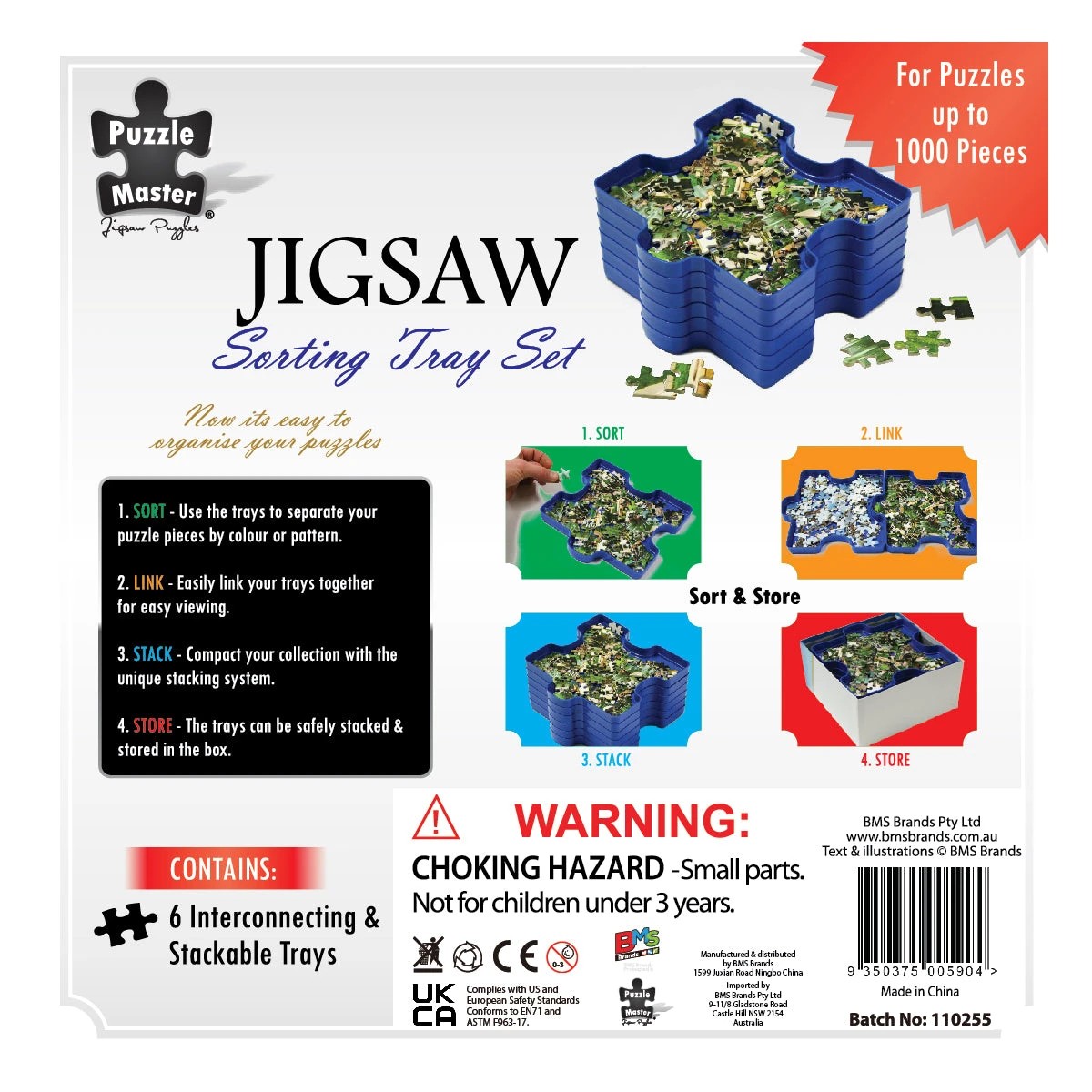 6 Puzzle Master Jigsaw Sorting Tray Set, 6 of 6