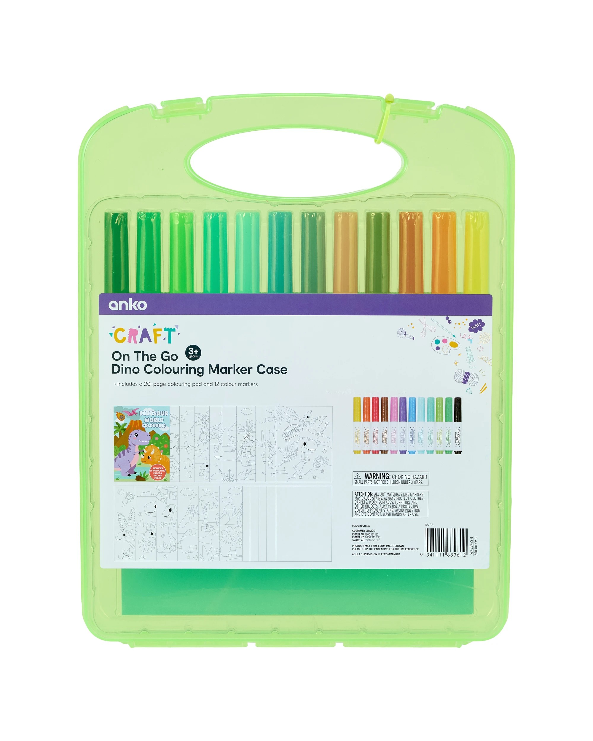 4 On The Go Dino Colouring Marker Case, 4 of 4