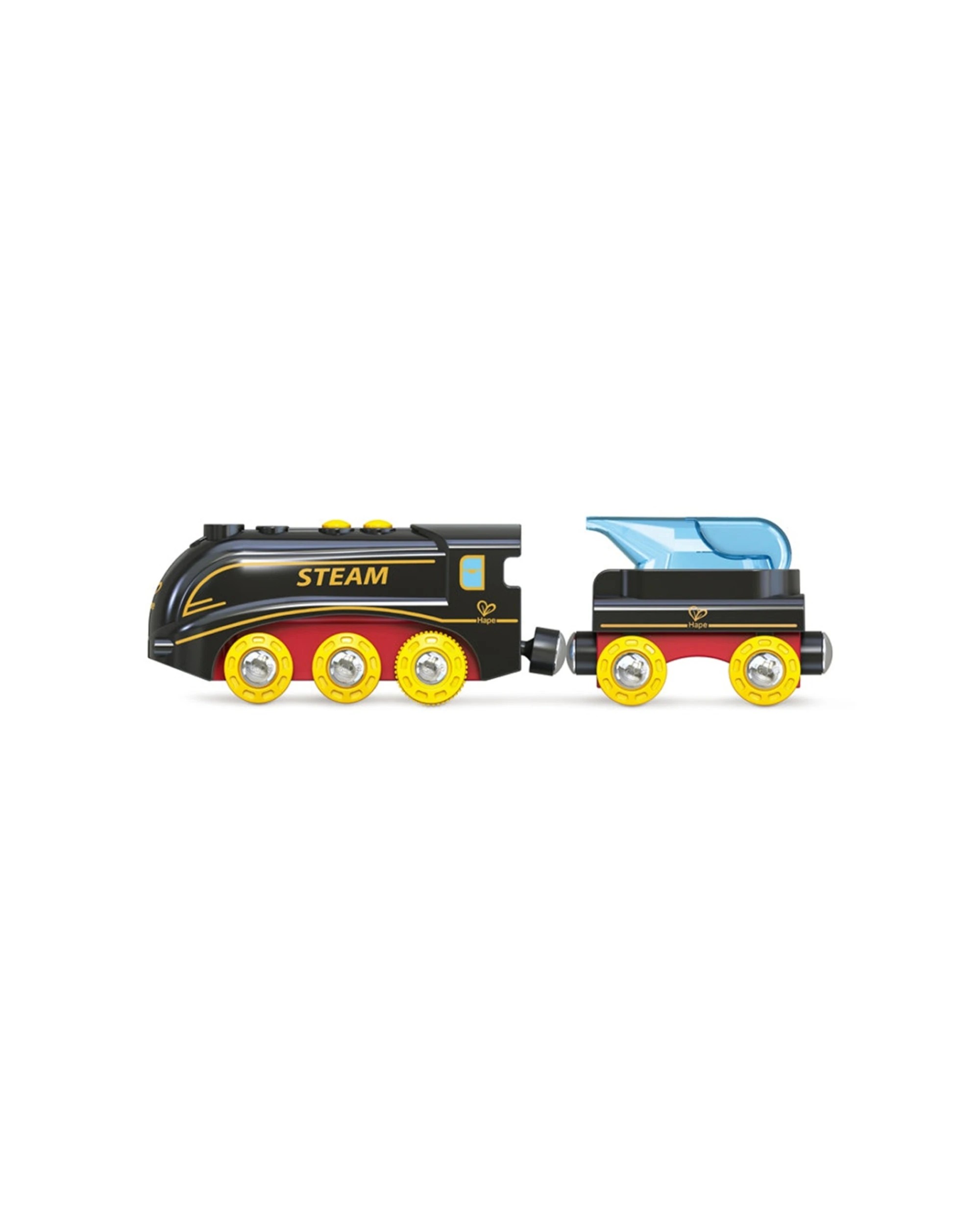 1 Hape Steam Whistle Train Set With Sounds Kids Toy Push Button Fun - Multi, 1 of 4
