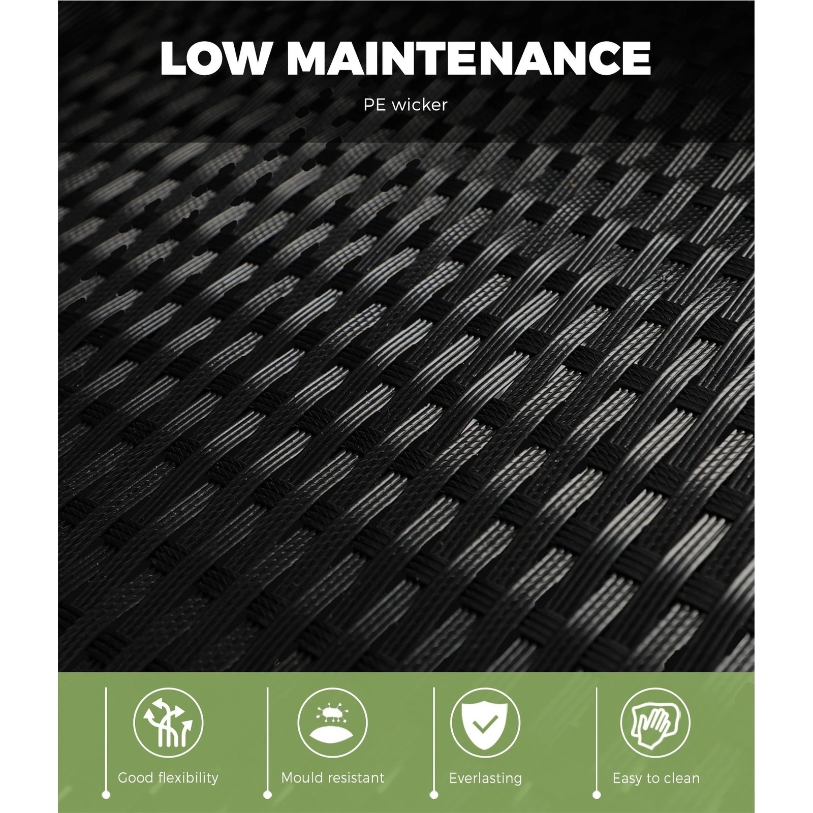 5 Livsip Outdoor Dining Set Patio Furniture Rattan Bar Table Chairs Bar Stools Set
 - Multi, 5 of 10