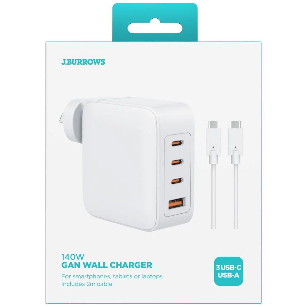 4 J.Burrows 140W GaN 4 Port USB-C/A Wall Charger, 4 of 5