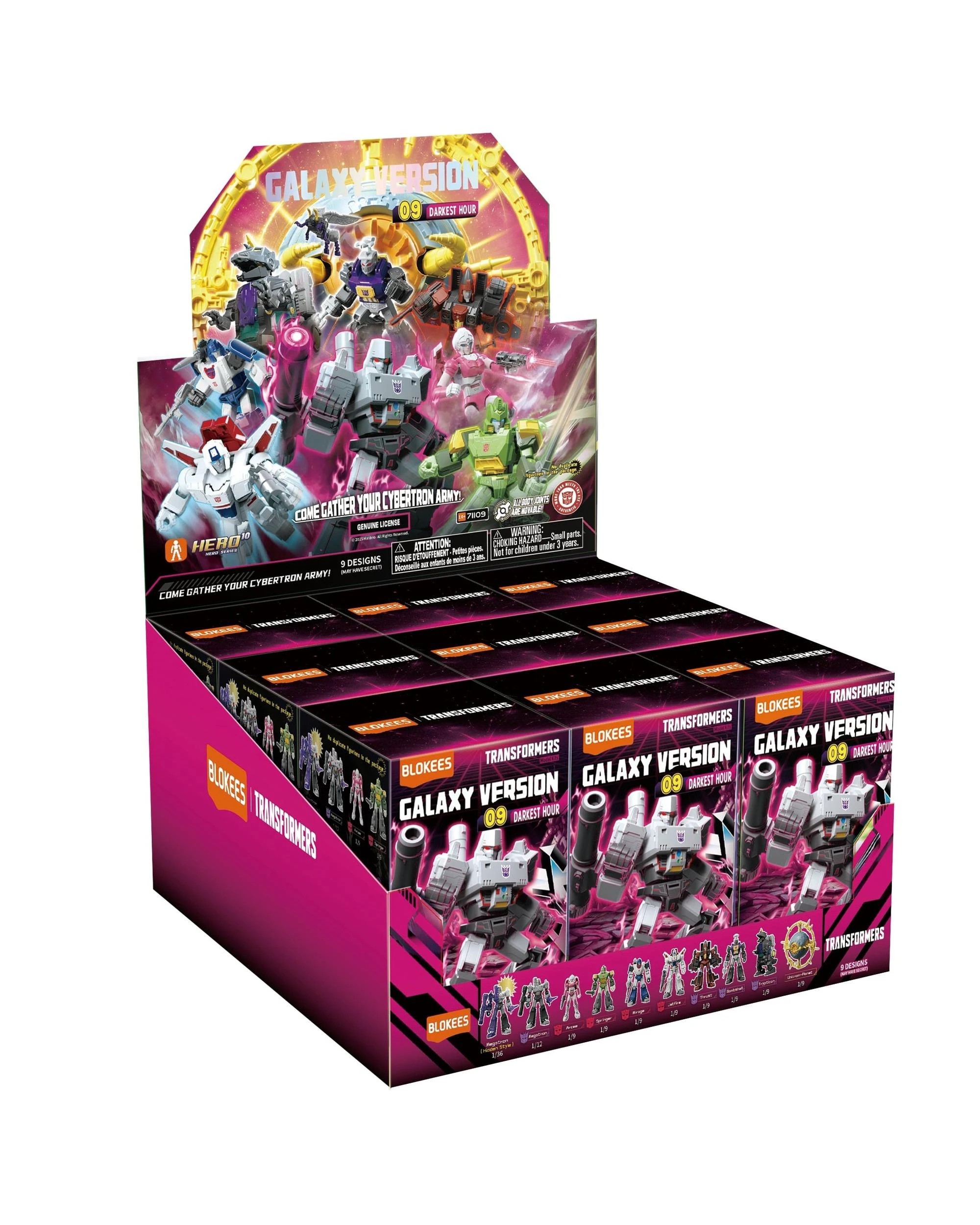 1 Blokees Transformers Galaxy Version 09 Darkest Hour Blind Box Full Case Set of 9, 1 of 10