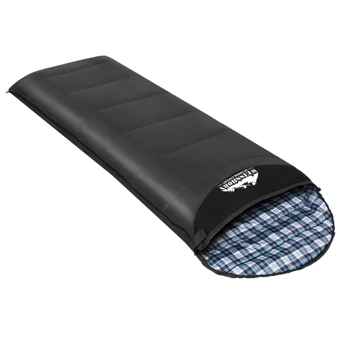 3 Weisshorn Sleeping Bag Single Thermal Camping Hiking Tent 0℃ - Grey, 3 of 7