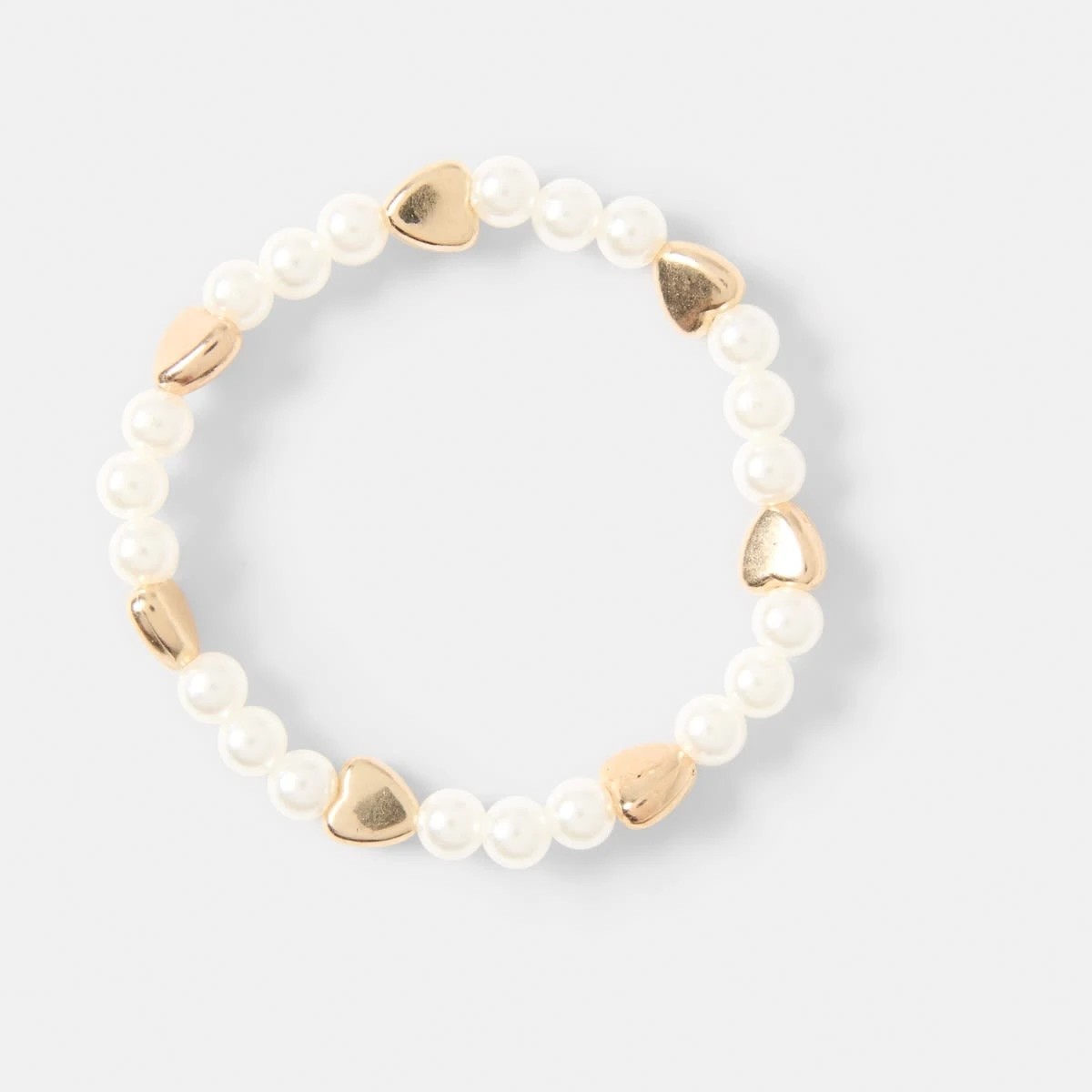 3 3 Pack Faux Pearl Bracelets - White, Pink and Gold Tone, 3 of 5