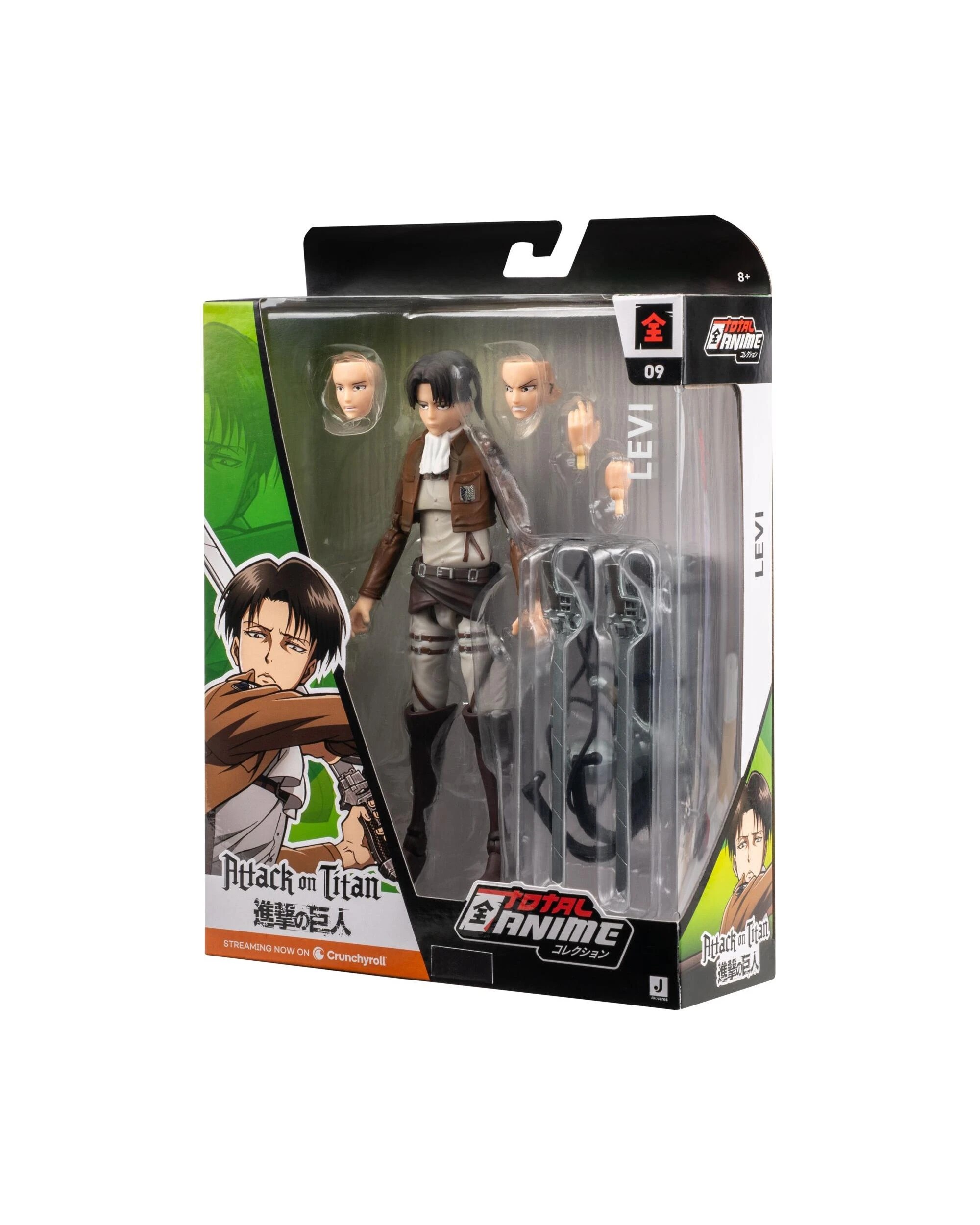 2 Total Anime Attack on Titan Levi Ackerman 6.5 inch Scale Action Figure, 2 of 7