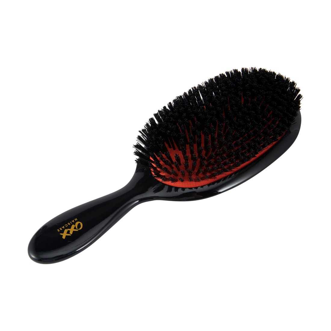 1 OXX Haircare Styling Oval Paddle Brush - Black and Orange, 1 of 4