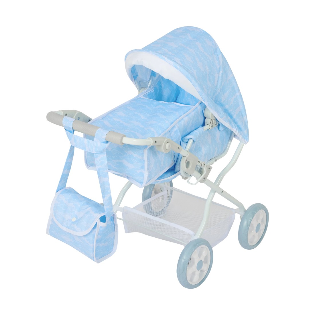 1 4 Piece Deluxe Toy Pram and Bag Set, 1 of 9