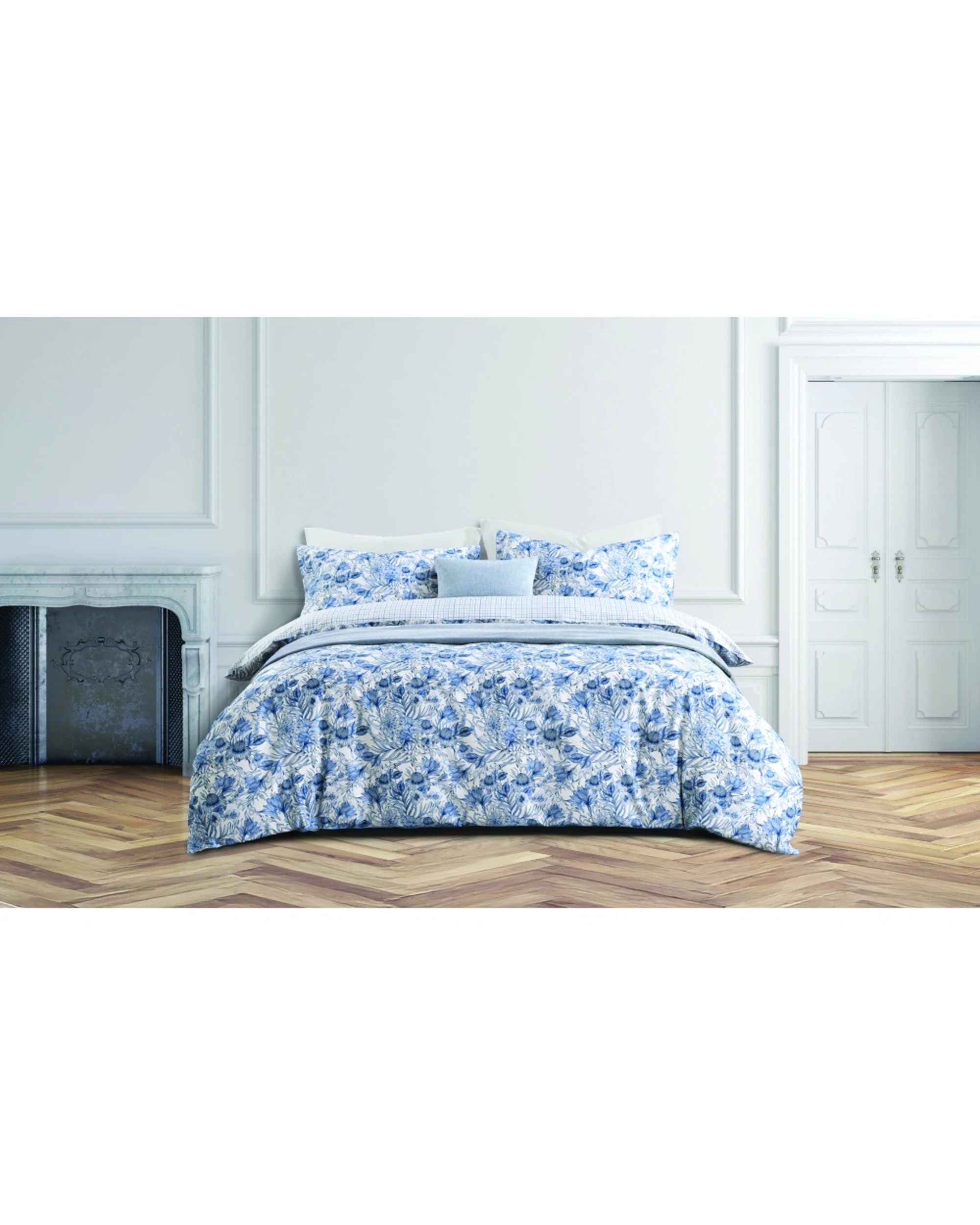 2 Bas Phillips Quilt Cover & Pillowcases Bedding Set Natives - Queen Bed - Blue, 2 of 5