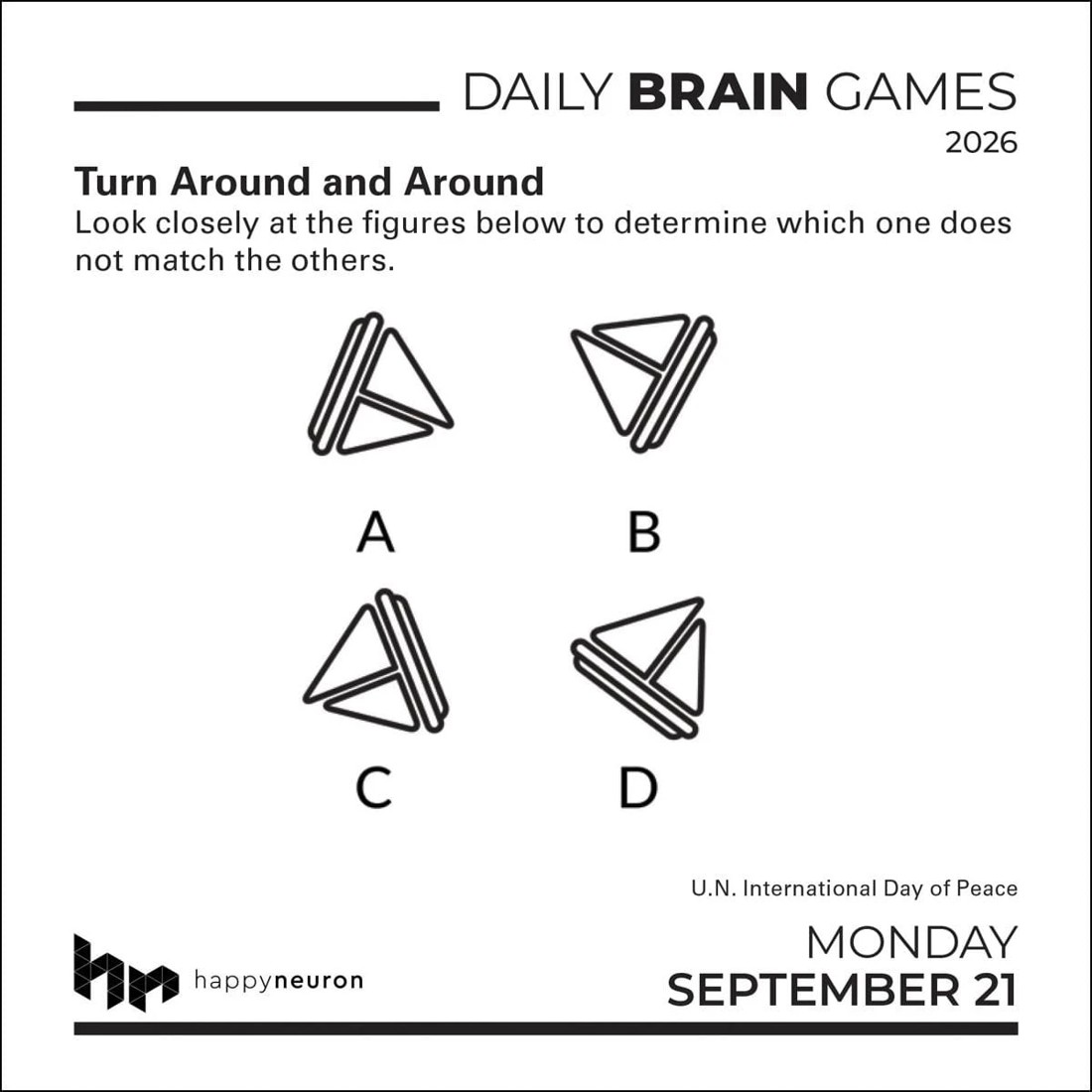 4 Happy Neuron Daily Brain Games 2026 Calendar, 4 of 4