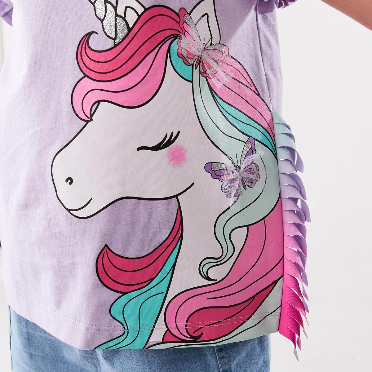 4 Novelty Fringe T-shirt Ppl Unicrn, 4 of 9