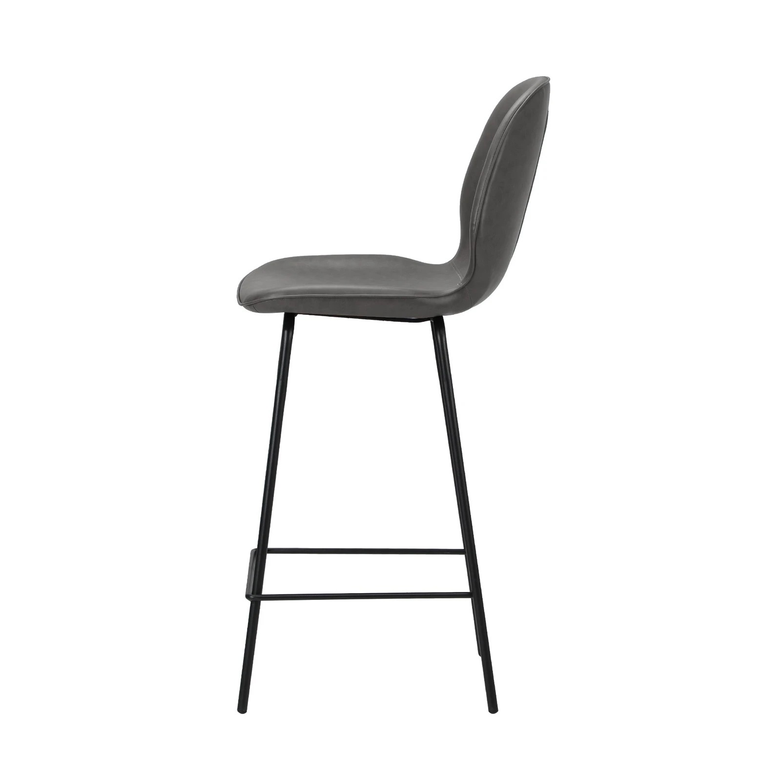 8 Oikiture 2PCS Bar Stools Kitchen Counter Chair Metal - Grey, 8 of 9