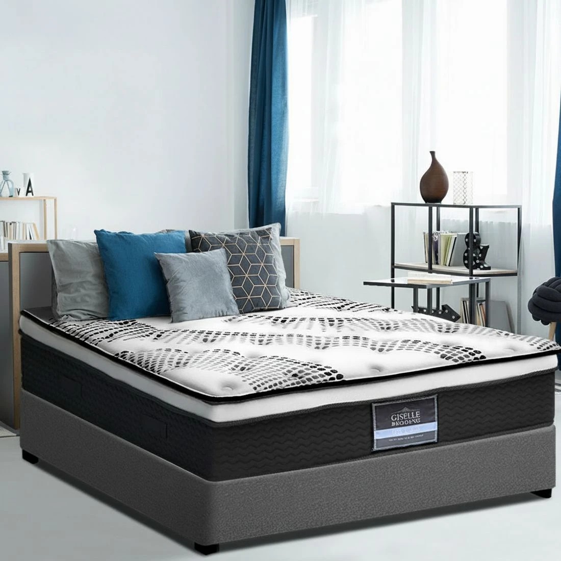 7 Giselle Bedding 32cm Mattress Euro Top Queen - Queen Bed - Multi, 7 of 10