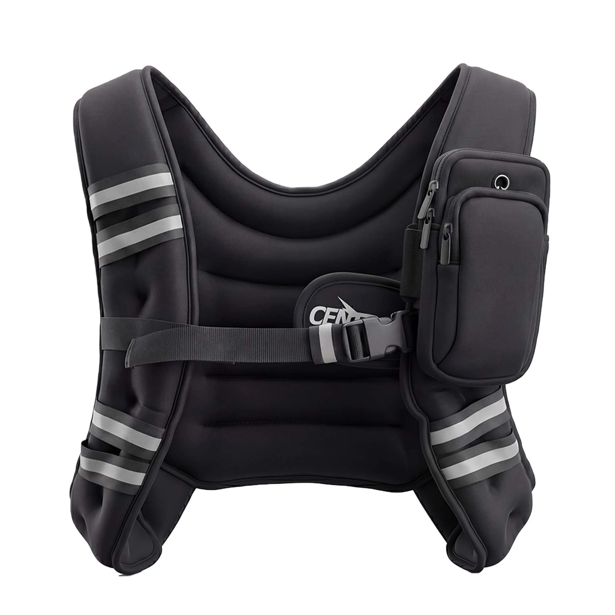 1 Centra Weight Vest 5.5kg Adjustable Fitness Vest for Running Walking Black, 1 of 8