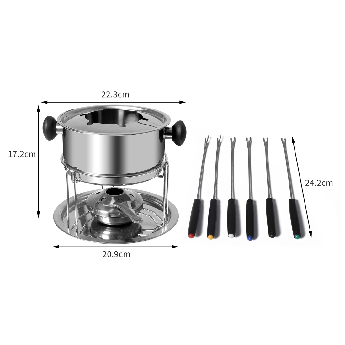 4 Toque 12pcs Classic Fondue Set, 4 of 7