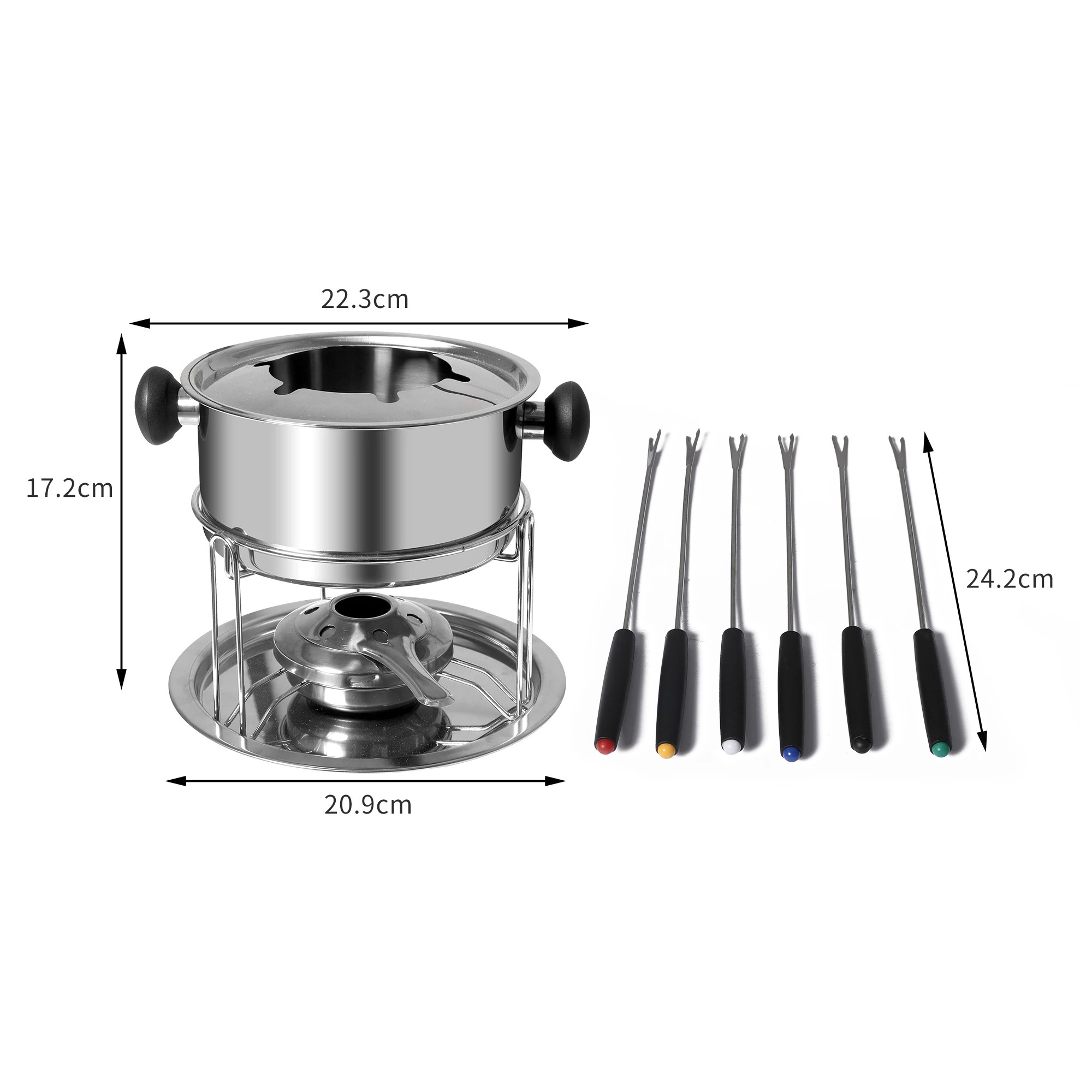 4 Toque 12pcs Classic Fondue Set, 4 of 7