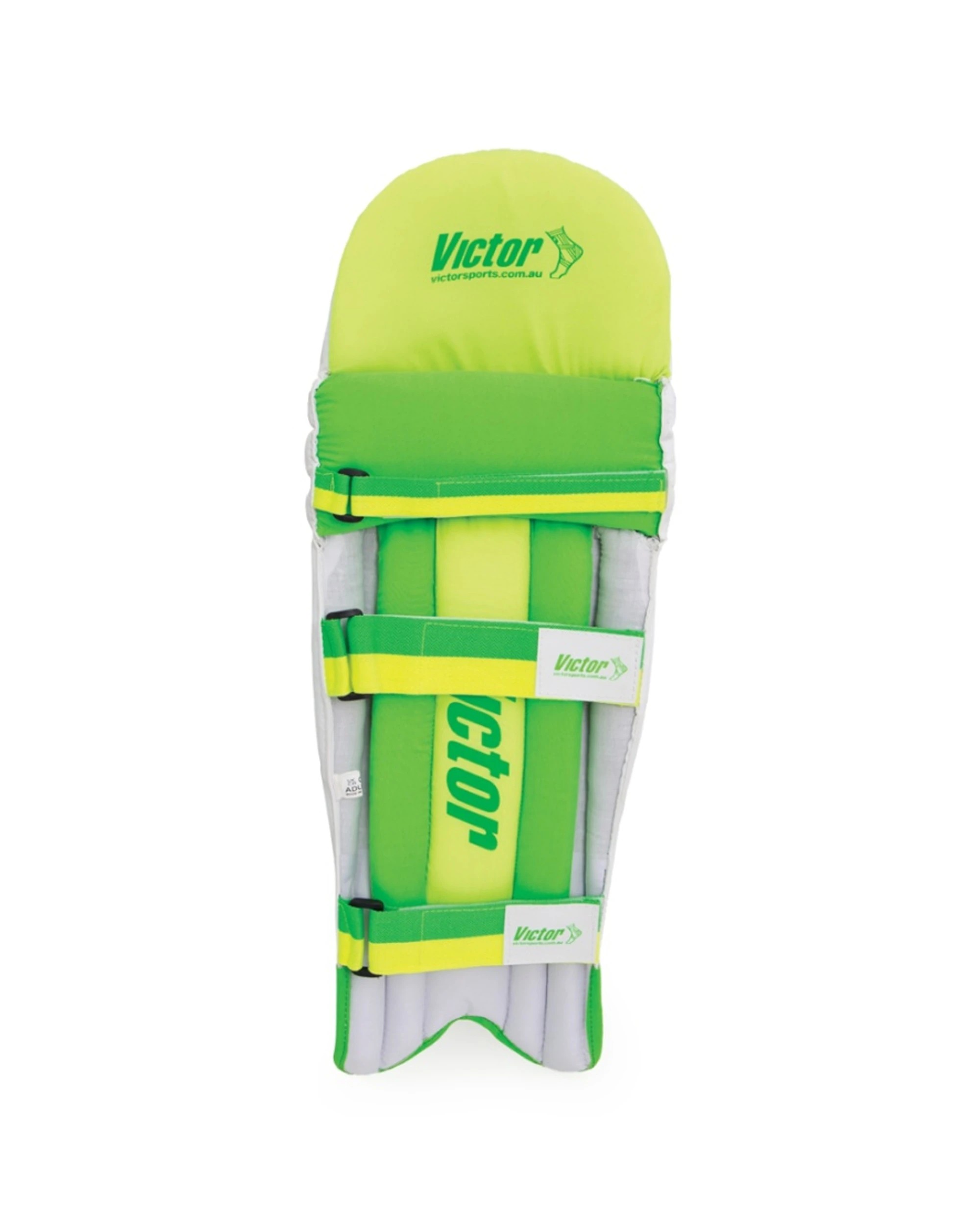 3 Victor Sports Cricket Batting Pads Academy Kapok Protection Small Junior - White, 3 of 3