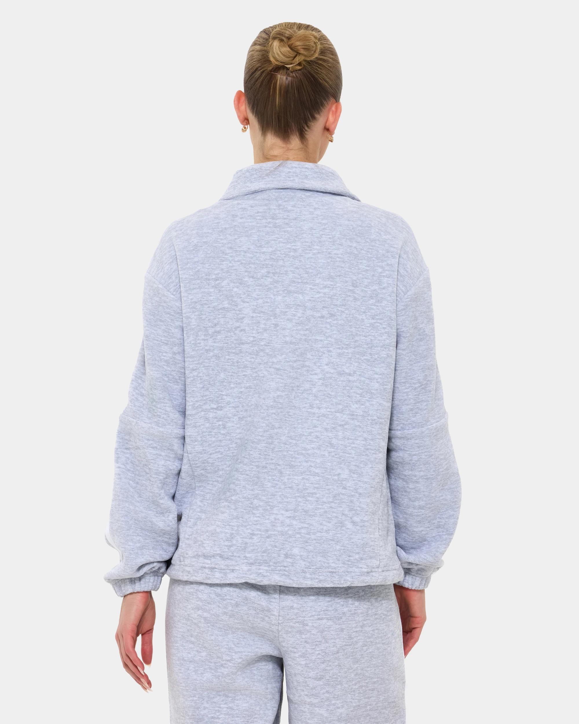 4 Fila Victoria Polar Fleece Quarter‑Zip Jumper GREY MARLE, 4 of 7