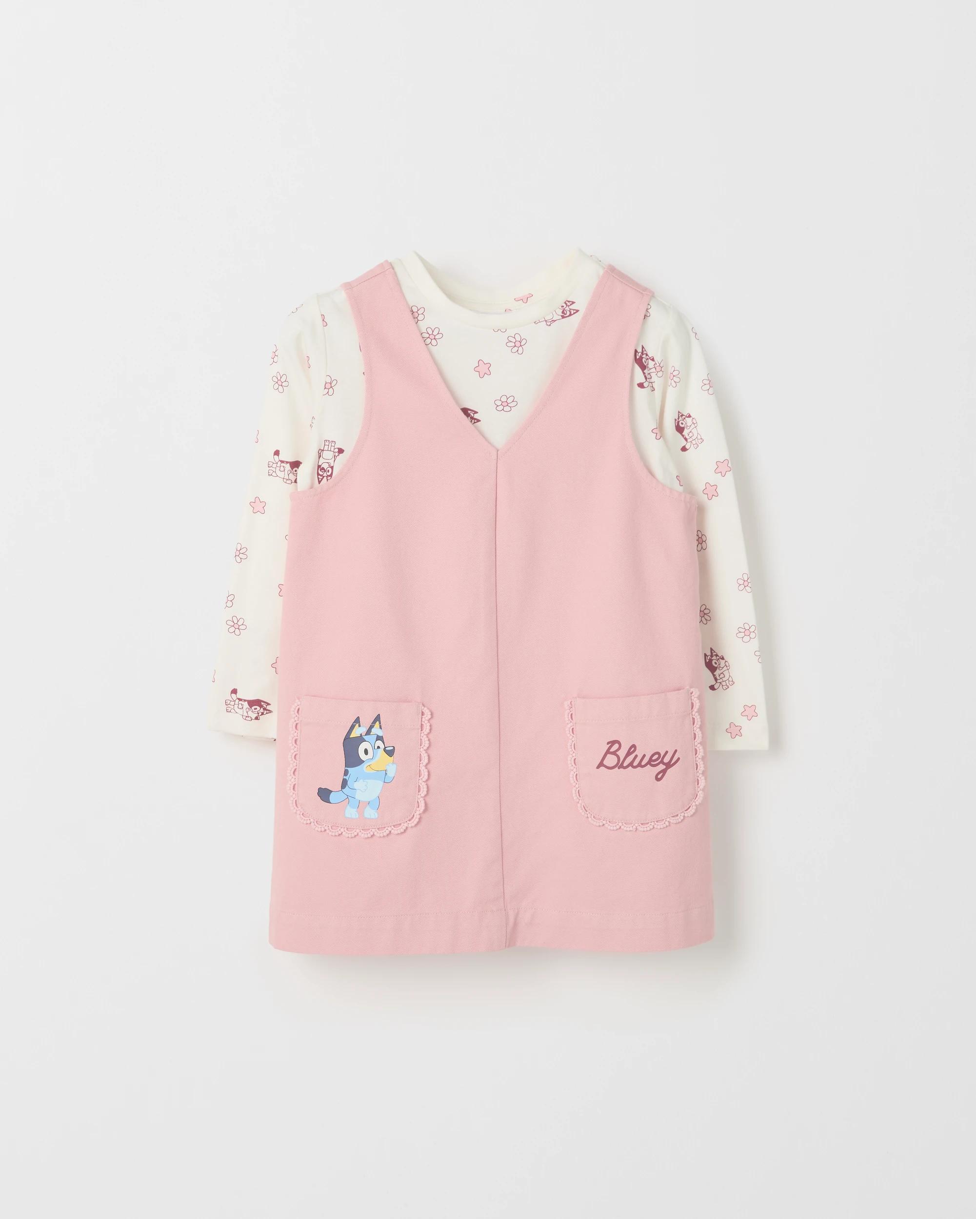 1 Bluey Australian Cotton Dress Set PINK, 1 of 1