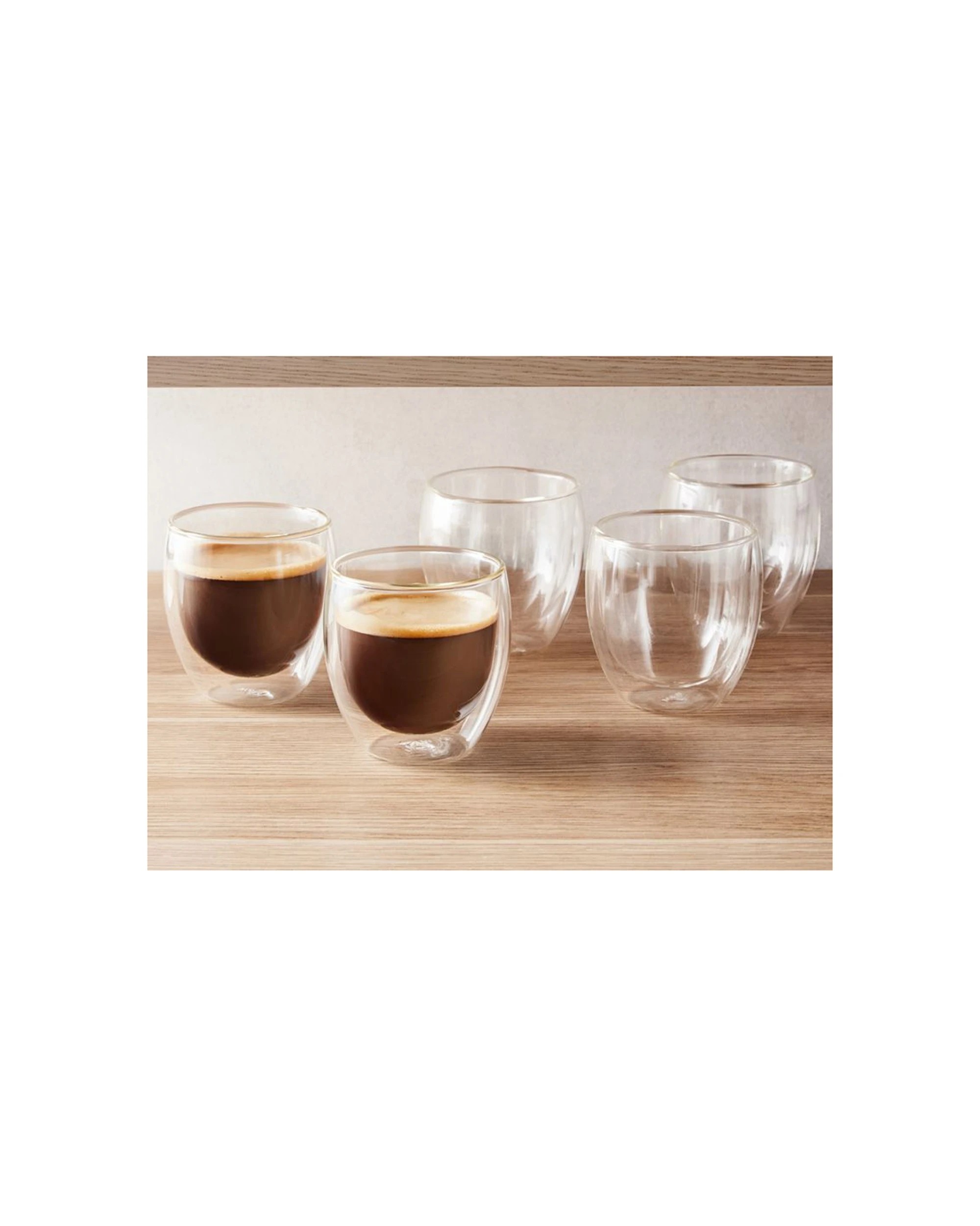 2 Maxwell & Williams 8pc Blend Double Wall Glass Cups 250ml Drinkware Set
 - Plain, 2 of 4