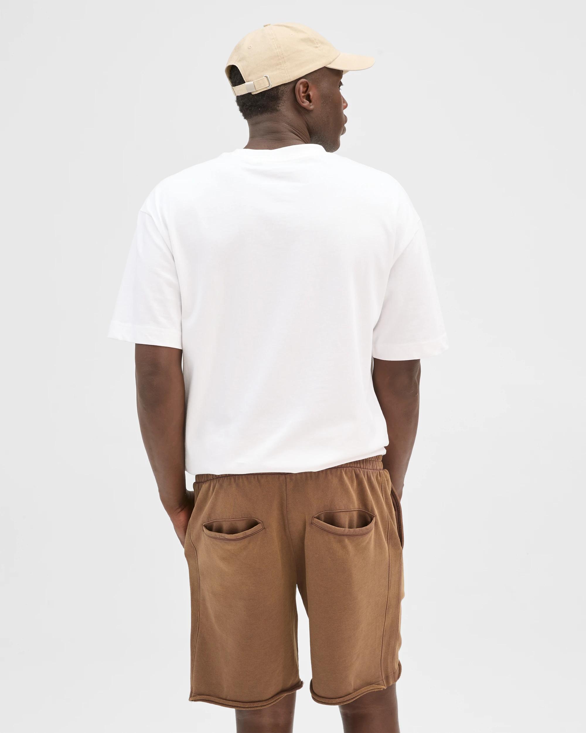 7 Commons Australian Cotton Rib Stripe Fleece Shorts BROWN, 7 of 7
