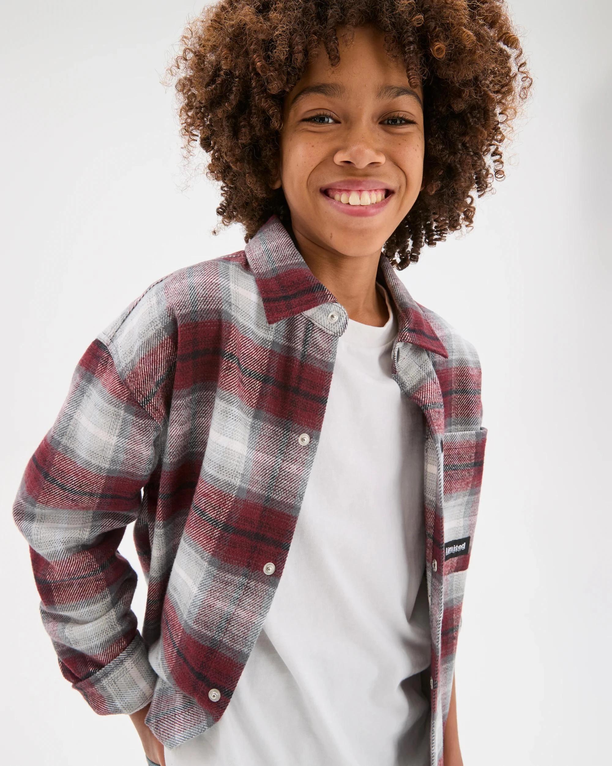 4 Target Kids Australian Cotton Heavy Flannelette Hooded Shirt RED CHECK, 4 of 5