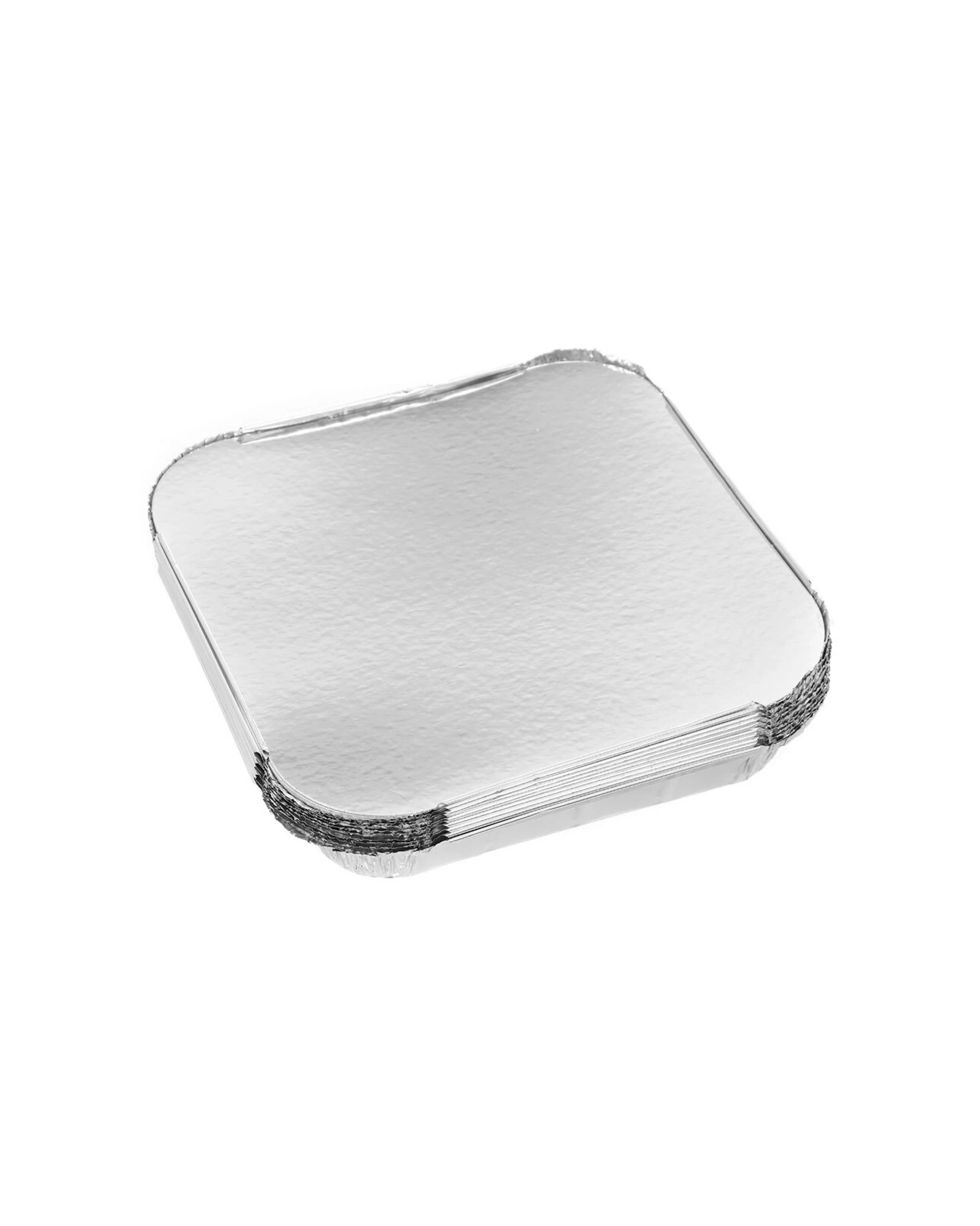 2 10pc Lemon & Lime Disposable Bbq/oven Food Storage Foil Container W/ Lid Silver
 - Silver, 2 of 3